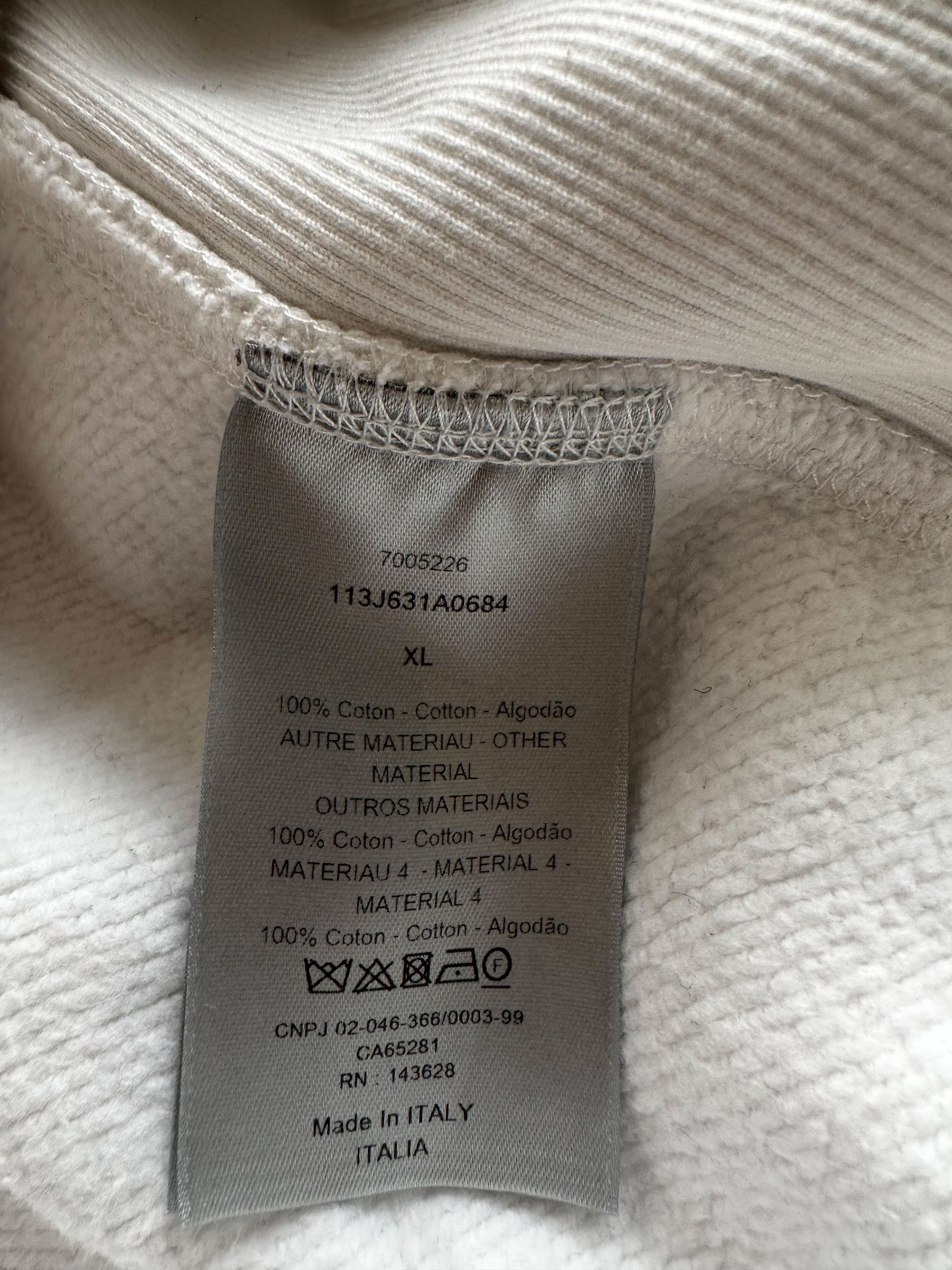 Dior Dior White Oblique Towel Hoodie Size US XL / EU 56 / 4 - 5 Thumbnail