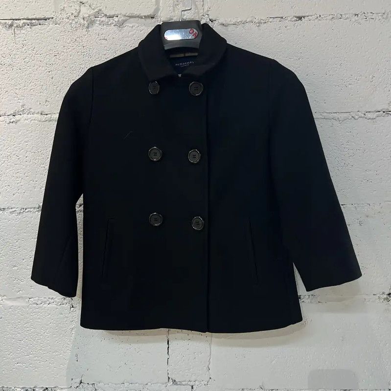Burberry Burberry Black Wool Blend Women's Trench Coat Size S / US 4 / IT 40 - 1 Thumbnail