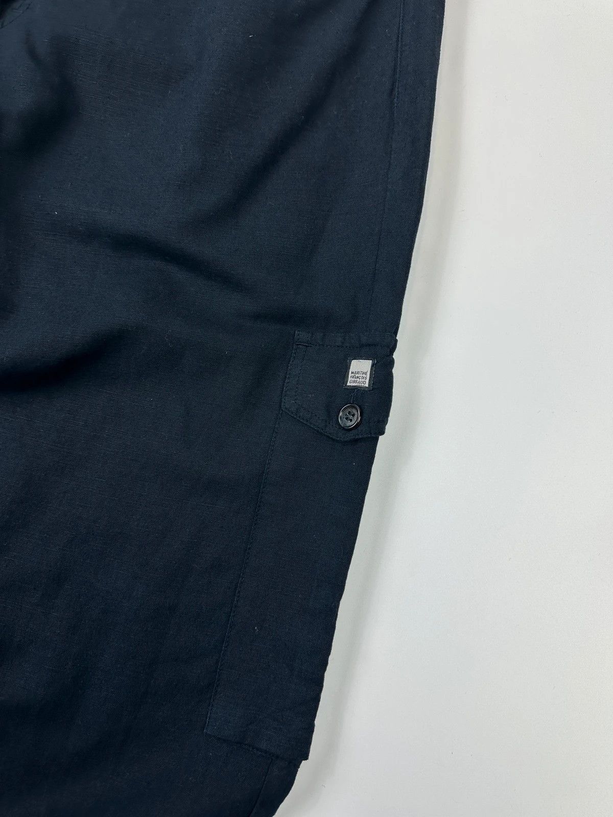 Marithe + Francois Girbaud MFG 90s Navy Linen & Cottons Cargo Parachute Pants Size US 32 / EU 48 - 6 Thumbnail