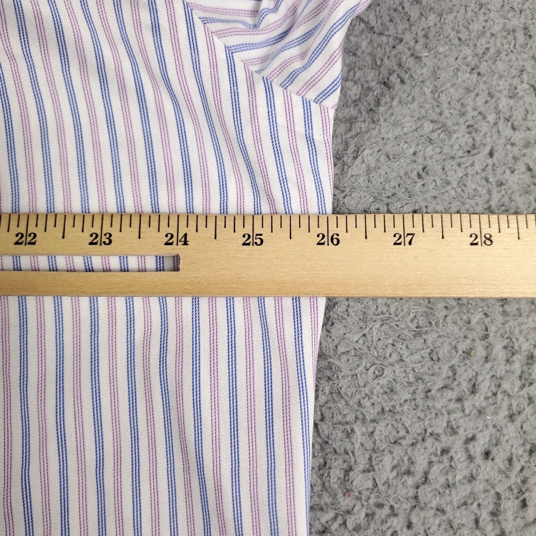 Brooks Brothers VINTAGE Brooks Brothers Dress Shirt Men Size 16.5 Blue Stripe Long Sleeve Formal Business Casual Size 42R - 5 Thumbnail