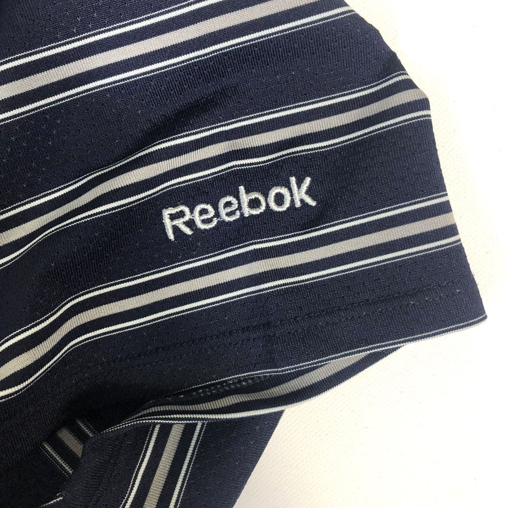 Reebok Reebok Play Dry Miami Dolphins Alumni Mens M Blue Stripe Short Sleeve Polo D67 Size US M / EU 48-50 / 2 - 5 Thumbnail