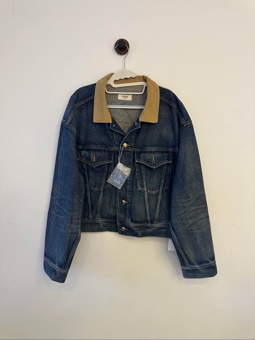Celine Celine Logo Denim Jacket Size L Size L / US 10 / IT 46 - 1 Thumbnail