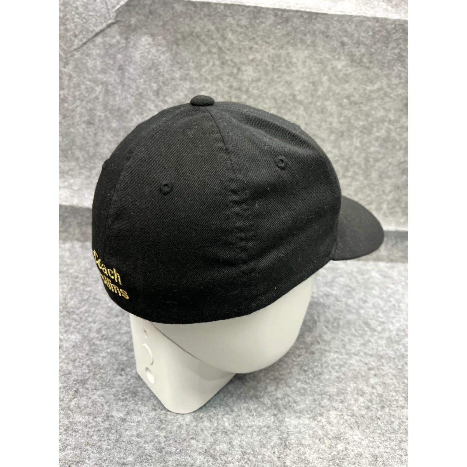 Vintage Yupoong Hat Cap Fitted Adult Medium Black Poly Cotton Blend Size ONE SIZE - 7 Thumbnail
