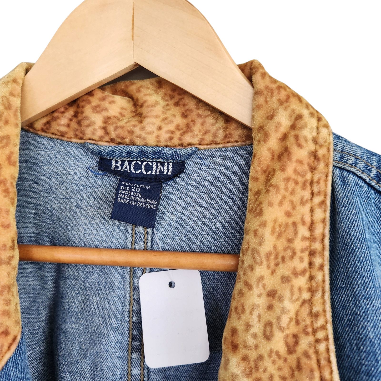 Vintage Vintage Baccini Jean Jacket Faux Cheetah Fur Lined Coat XXL Size XXL / US 16-18 / IT 52-54 - 4 Thumbnail