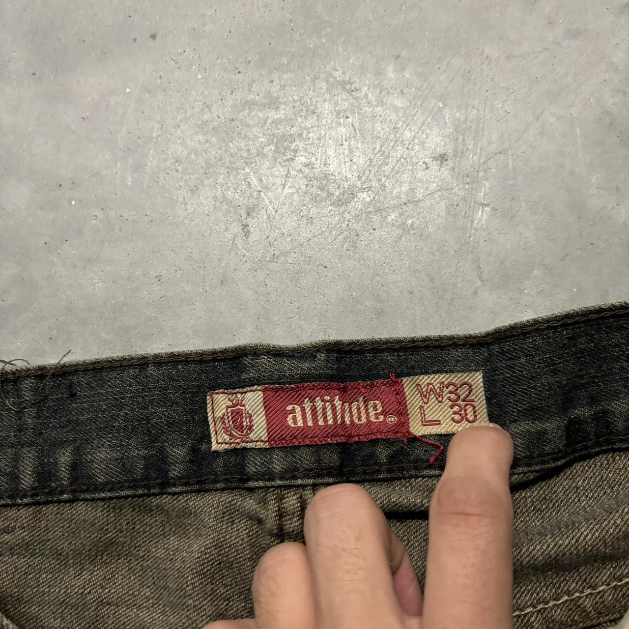 Japanese Brand × Vintage Crazy Vintage Y2K/2000s Grunge Faded Black Denim Jeans! Size US 32 / EU 48 - 6 Thumbnail