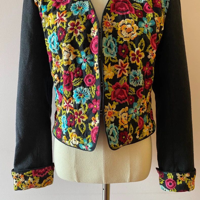 Kenzo KENZO Vintage1991 Autumn/Winter Show Retro Floral Embroide Size XS / US 0-2 / IT 36-38 - 4 Thumbnail