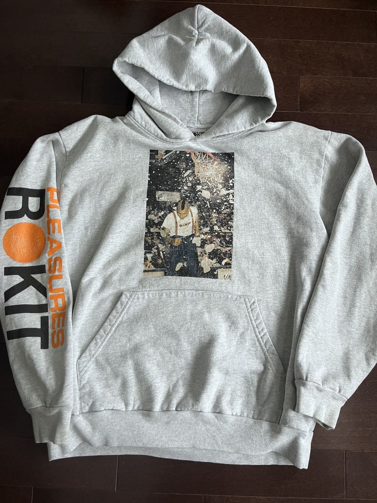 Pleasures Pleasures x Rokit Collab Graphic Heavyweight Hoodie Grey Size US L / EU 52-54 / 3 - 1 Thumbnail