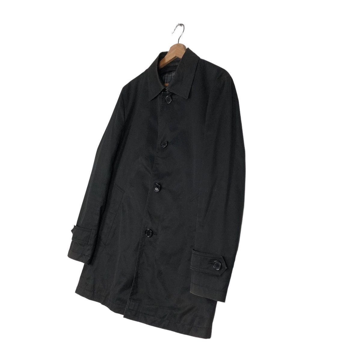 Burberry 🔥Vintage Burberry Black Label Long Jacket Nova Check Lining Size US M / EU 48-50 / 2 - 2 Thumbnail