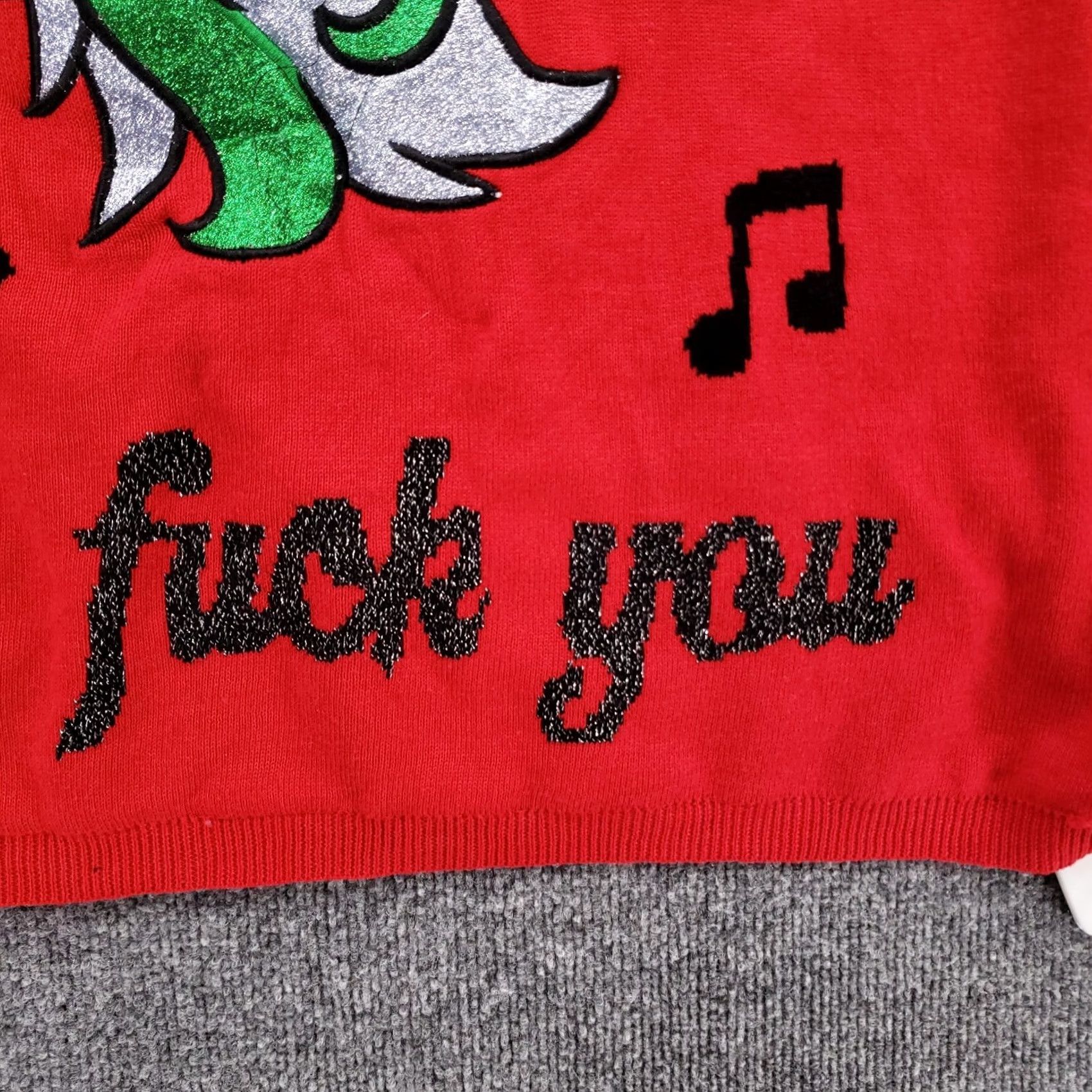 Vintage Spencers Sweater Womens XL Red Unicorn Light Up Ugly Christmas Tunic Pullover Size XL / US 12-14 / IT 48-50 - 4 Thumbnail