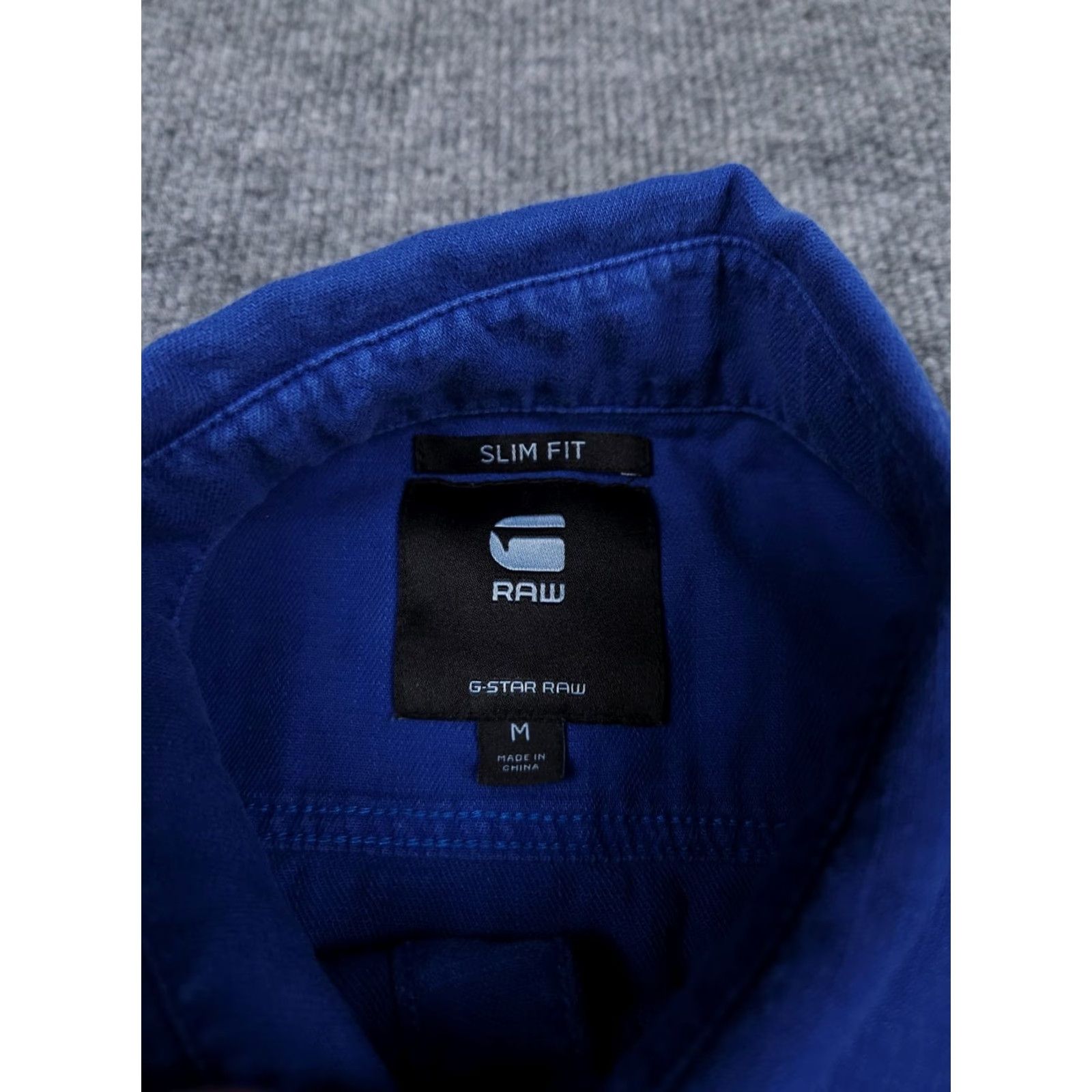 G-Star G-Star Penelled Shirt Men's Medium SLIM Fit Blue Cotton Button Zip Cargo Shirt Size US M / EU 48-50 / 2 - 5 Thumbnail