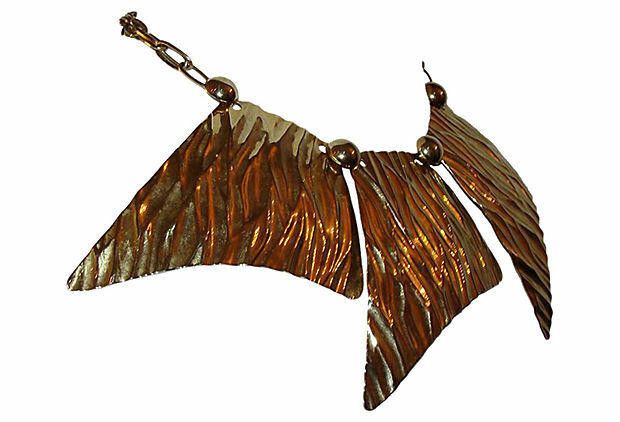 Designer Vintage Massive Statement Textured Bib Necklace Size ONE SIZE - 2 Thumbnail