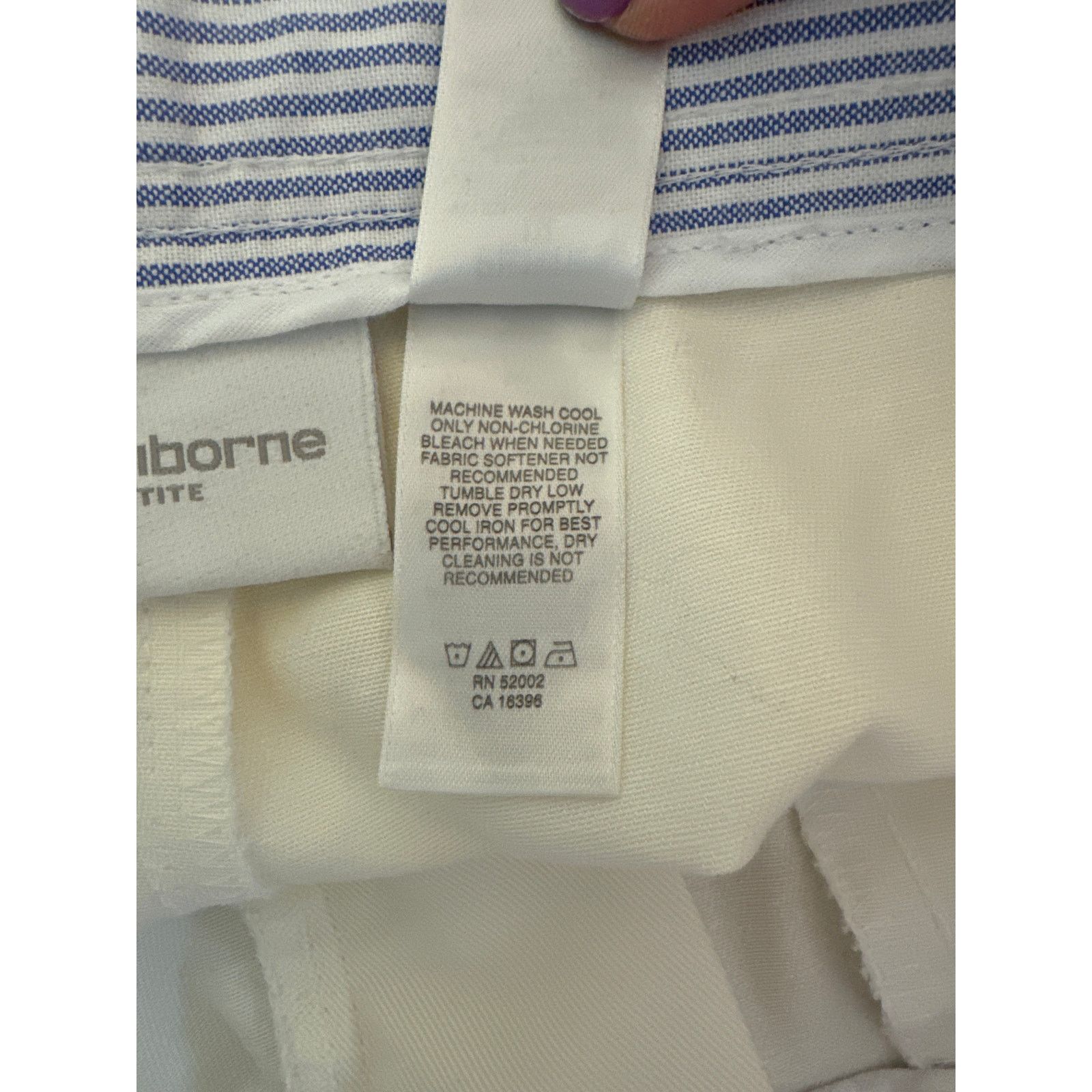 Other NWT Liz Claiborne Petite Size 12 Cotton Off-White Shorts Size 34" / US 12 / IT 48 - 5 Thumbnail