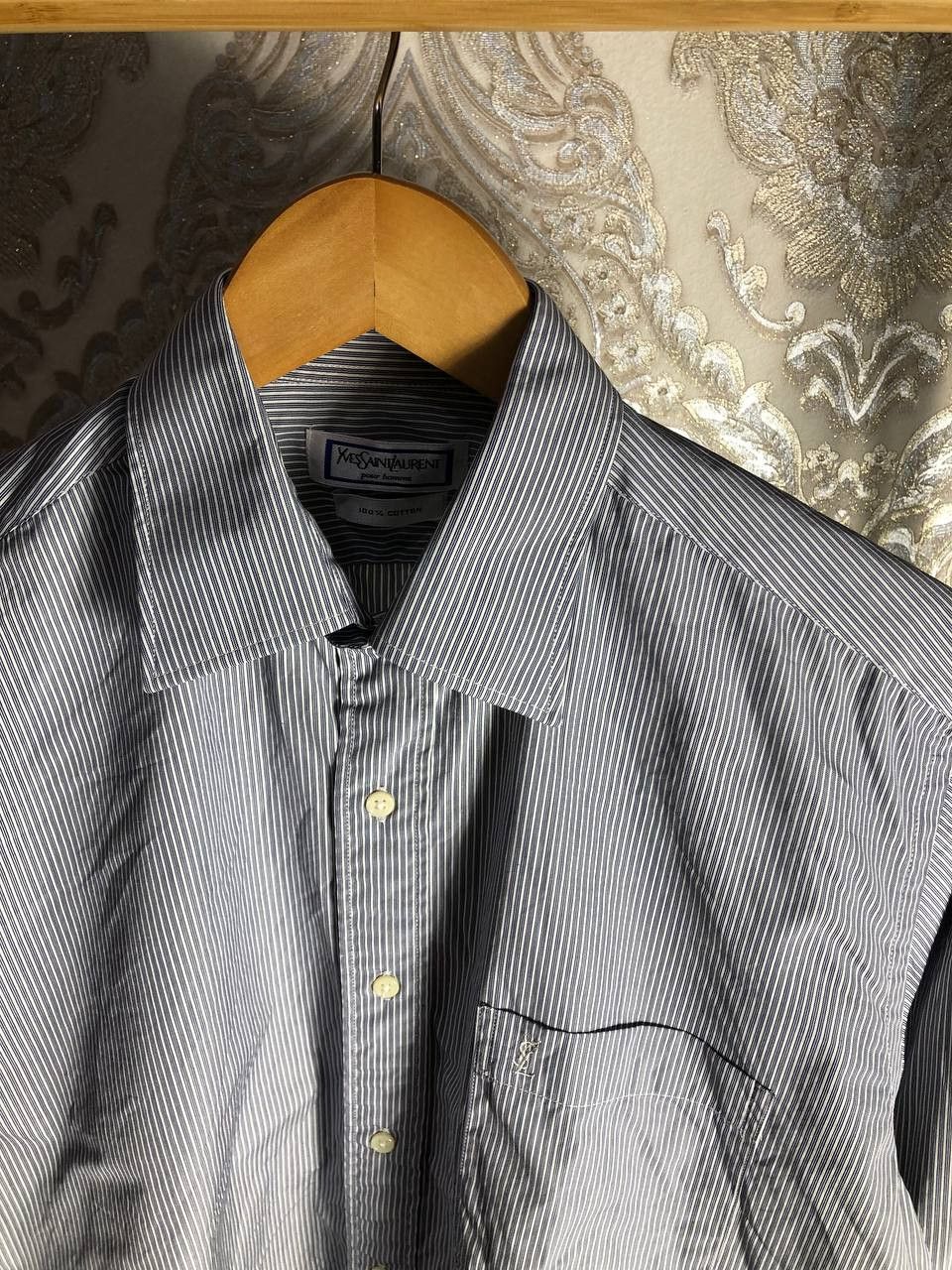 Saint Laurent Paris Vintage Yves Saint Laurent Classic Designer Shirt Casual 90s Size US XL / EU 56 / 4 - 3 Thumbnail