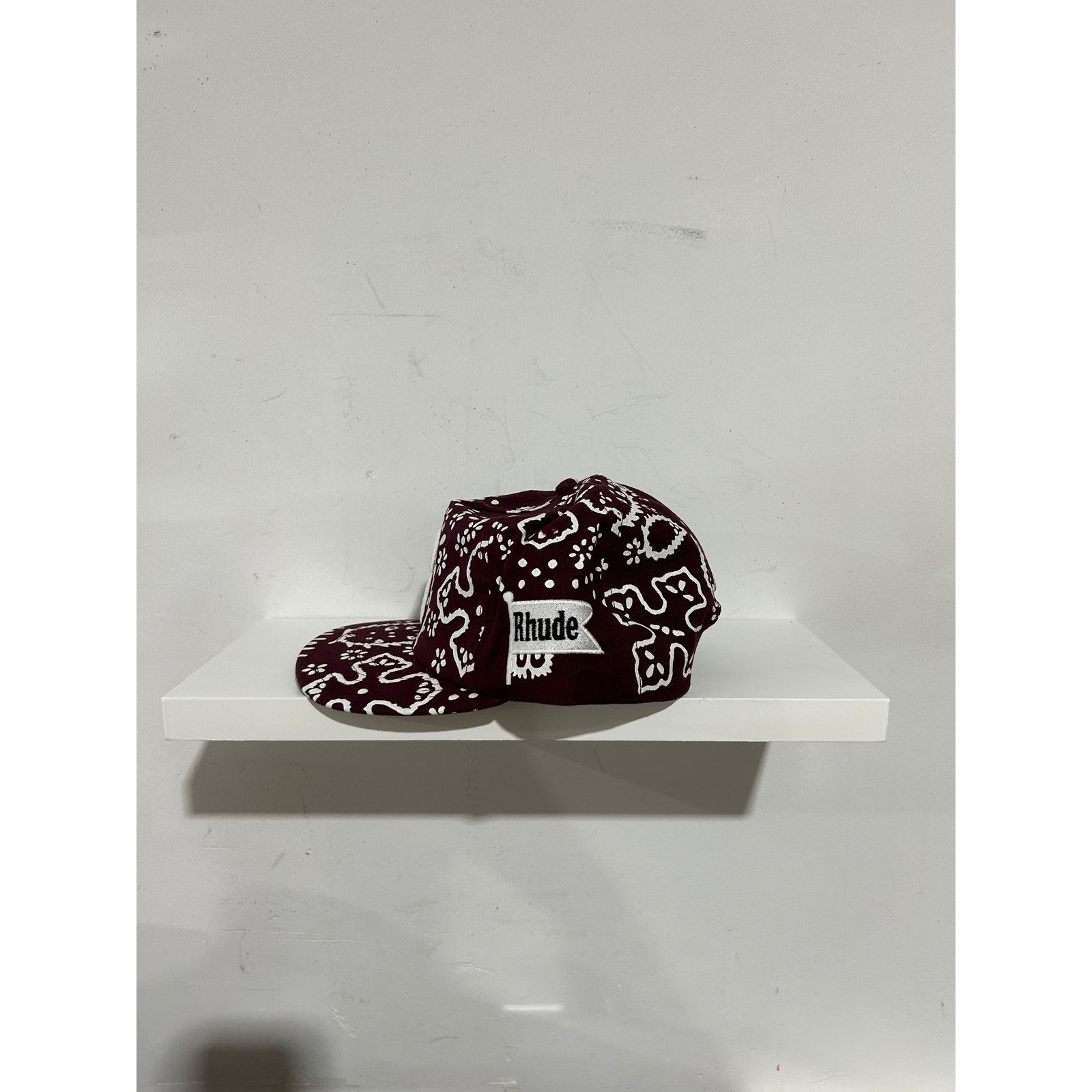 Rhude RHUDE PAISLEY R HAT MAROON Size ONE SIZE - 2 Thumbnail