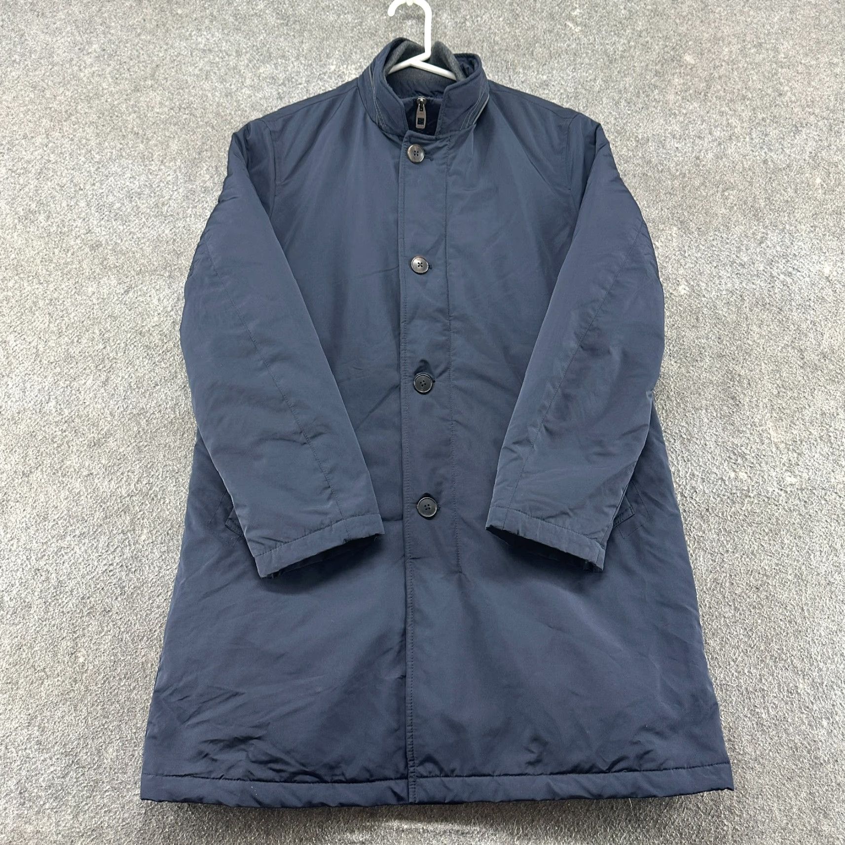 Vintage VINTAGE Franco Ferraro Coat Mens XL Blue Puffer Long Parka Quilted Down Wool Lined Zip Overcoat Winter 90s Western 80s Mens Size US XL / EU 56 / 4 - 2 Thumbnail