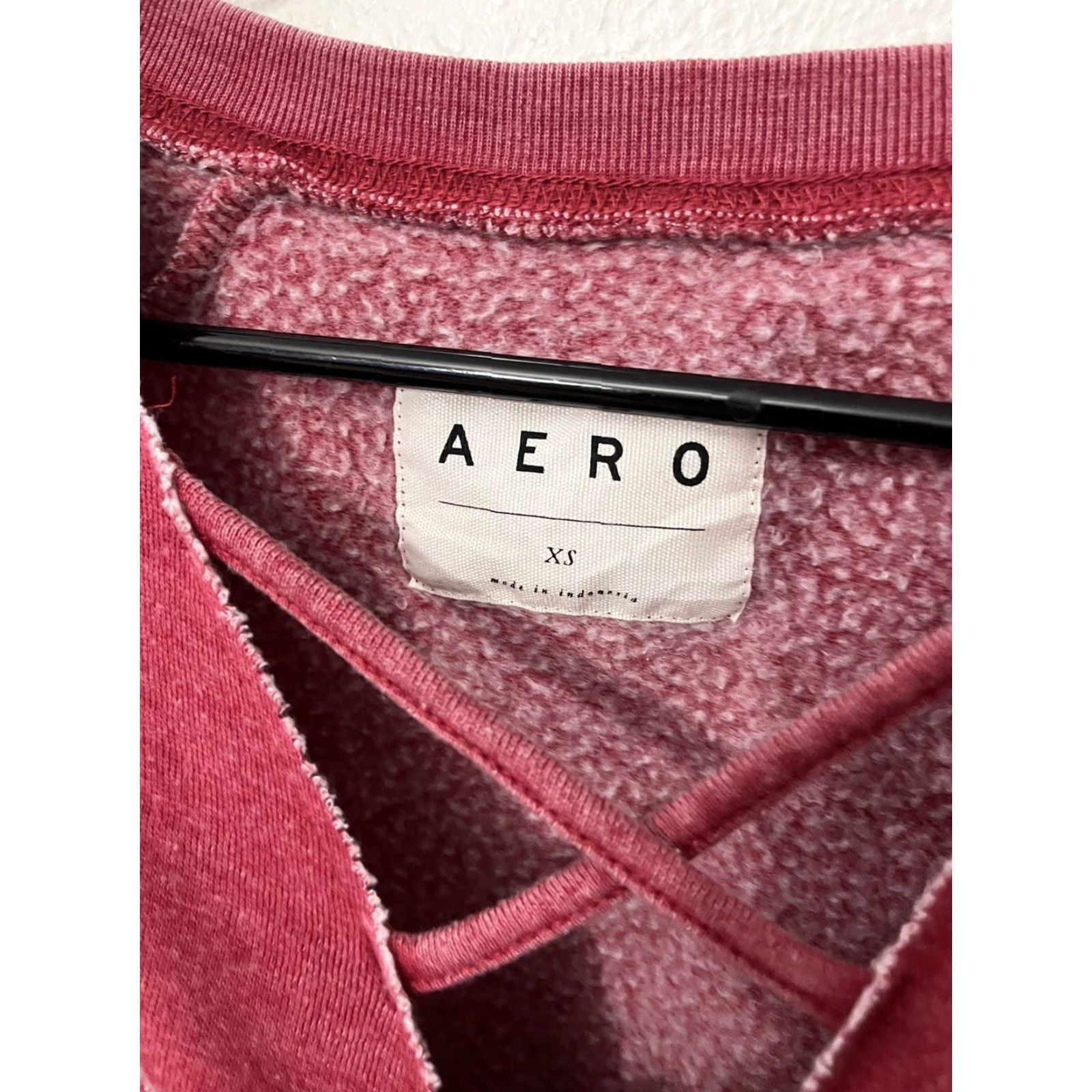 Vintage Aero Sweater Shirt Women XS V-Neck Mauve Pullover Quick Ship, Soft Knit, Pre-owned, Regular Size XS, Womens Pullover Sweater Size XS / US 0-2 / IT 36-38 - 2 Thumbnail