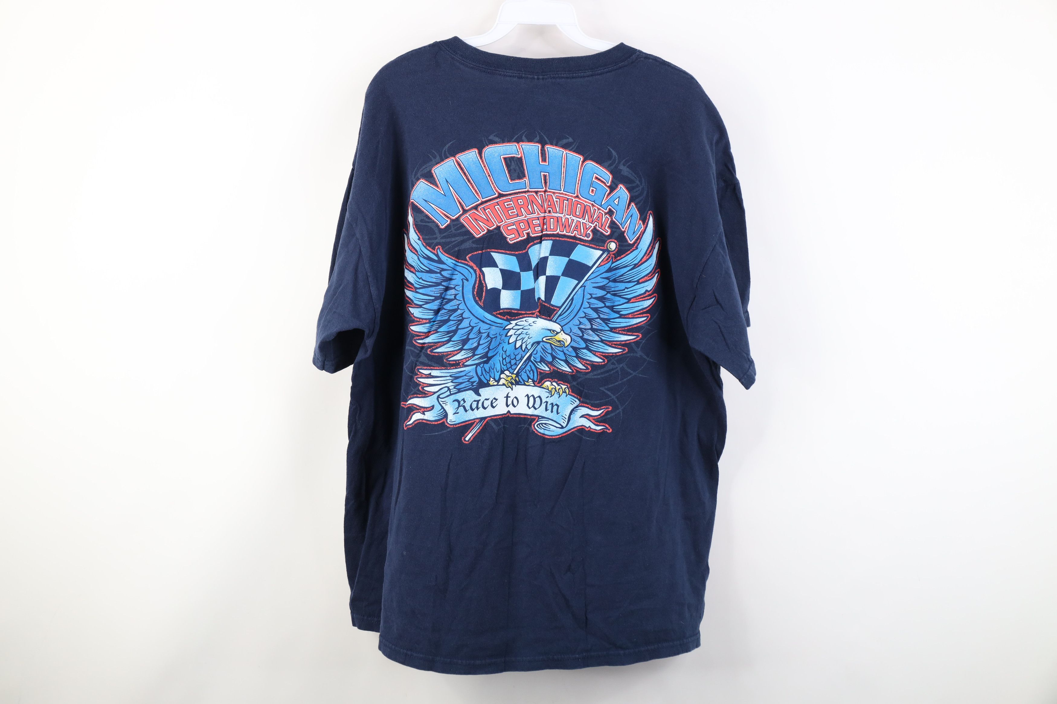 Vintage Vintage Michigan International Speedway Eagle Flag T-Shirt Size US XL / EU 56 / 4 - 10 Thumbnail