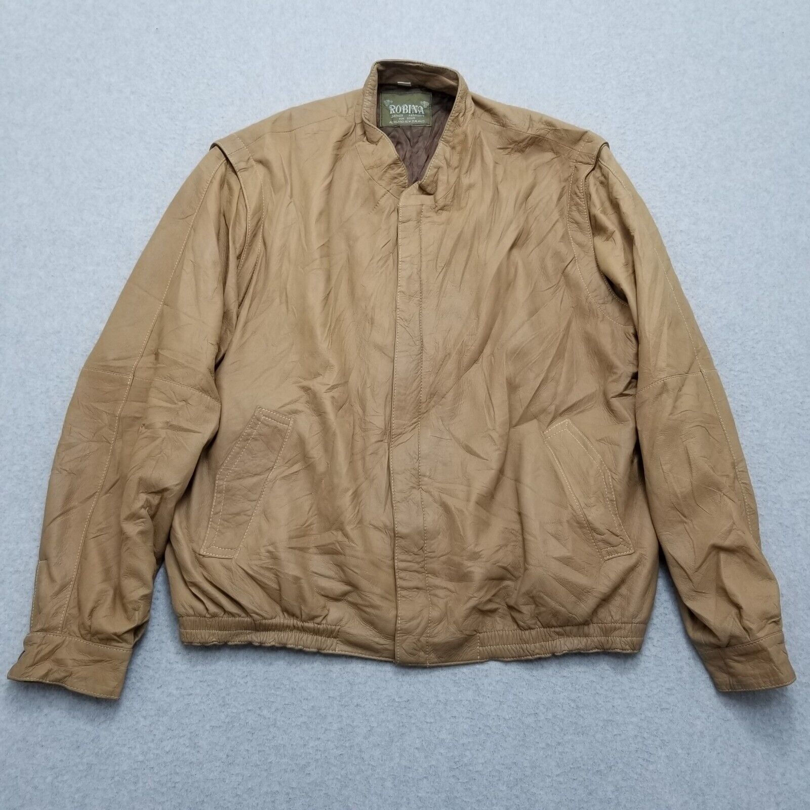 Other Robina Leather Jacket Mens 48 Lamb Suede Full Zip Pockets Size US XL / EU 56 / 4 - 1 Thumbnail