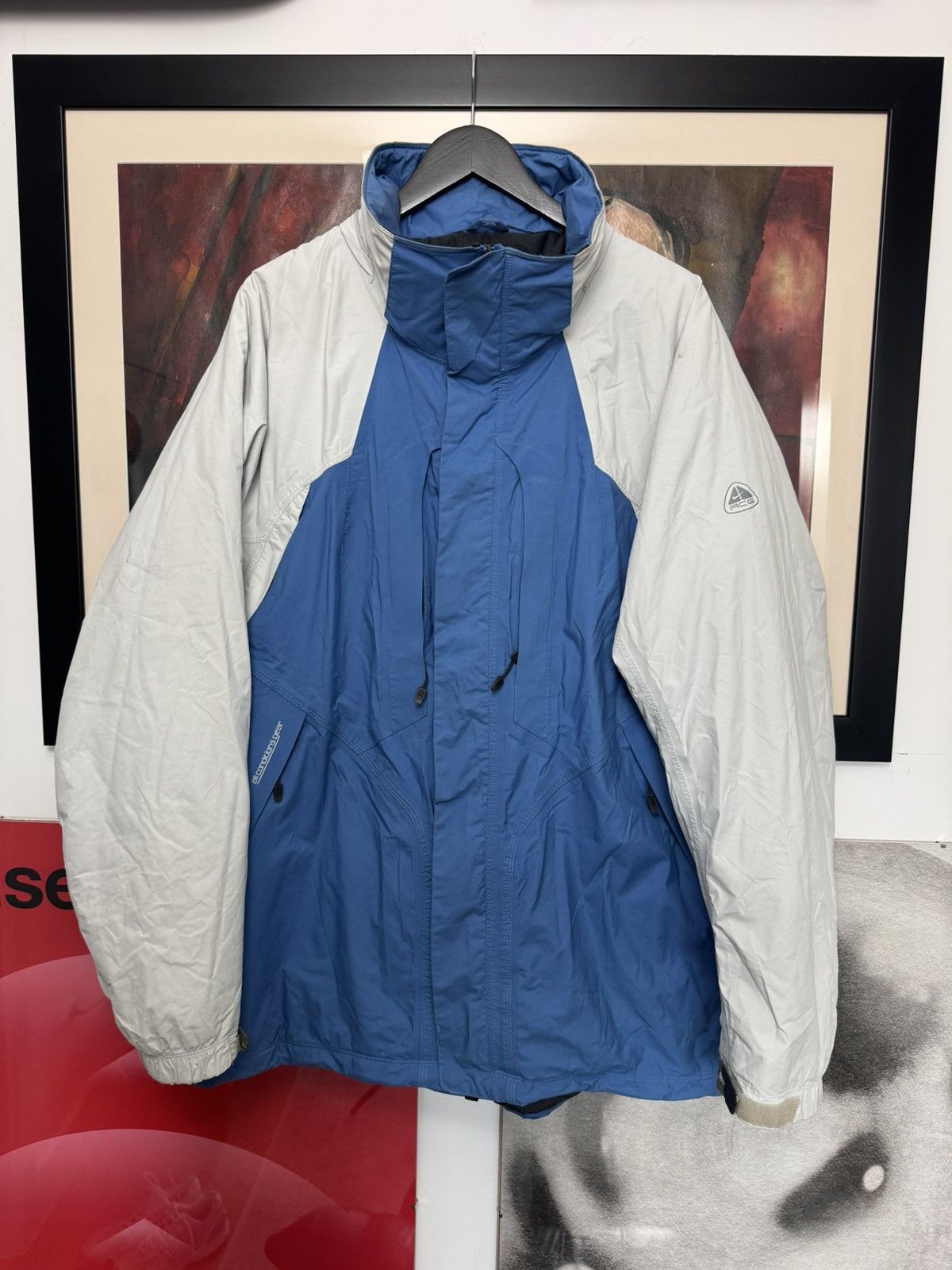 Nike Nike ACG Vintage Y2k Tech Windbreaker Jacket Hype Blue White Size US XL / EU 56 / 4 - 1 Thumbnail