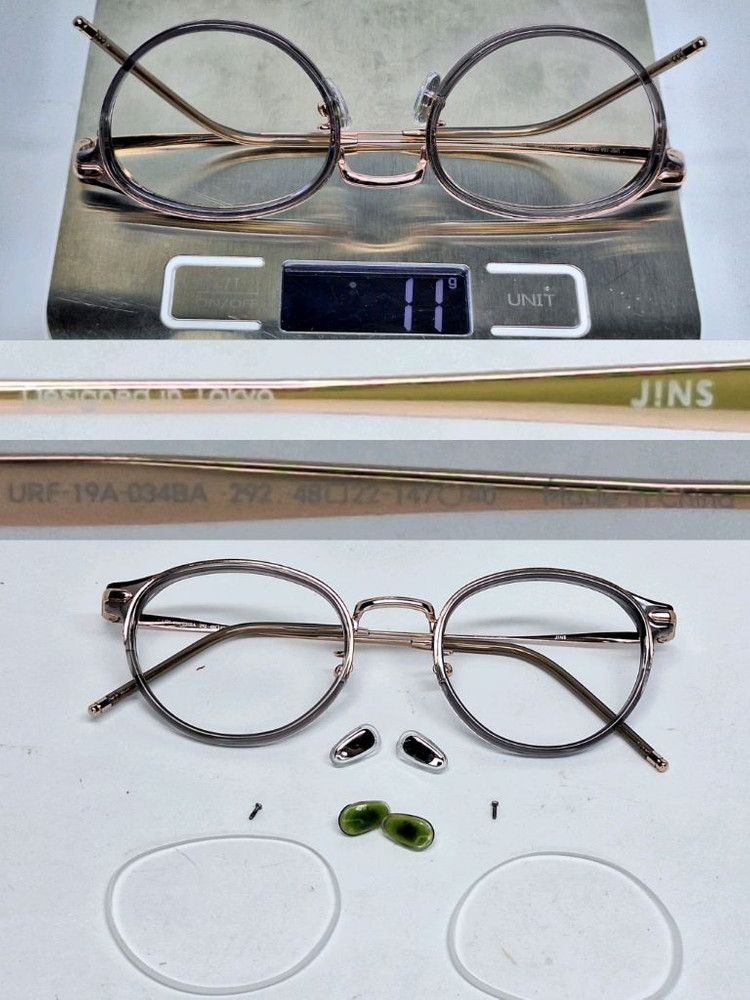 JINS JINS Classic Combi URF-19A-034 Boston Rose Gold & Grey Size ONE SIZE - 5 Thumbnail