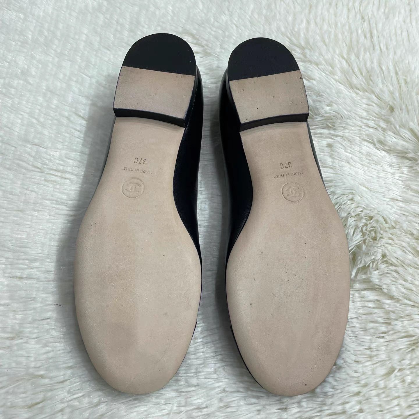 Chanel CHANEL Leather Round-Toe Slip-On Casual Flats K15 Size US 7 / IT 37 - 4 Thumbnail