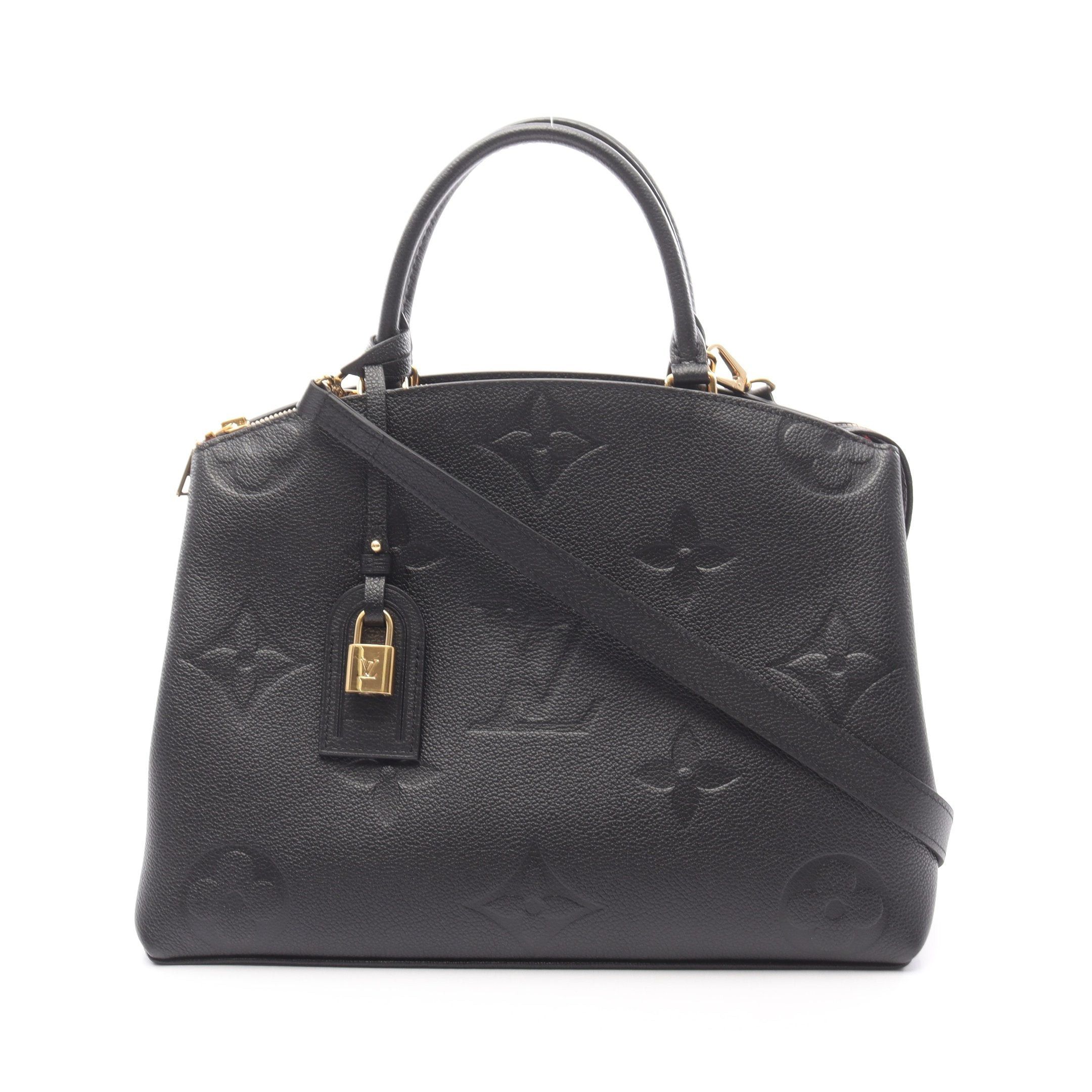 Louis Vuitton Grand Palais Mm Monogram Empreinte Handbag Leather Black