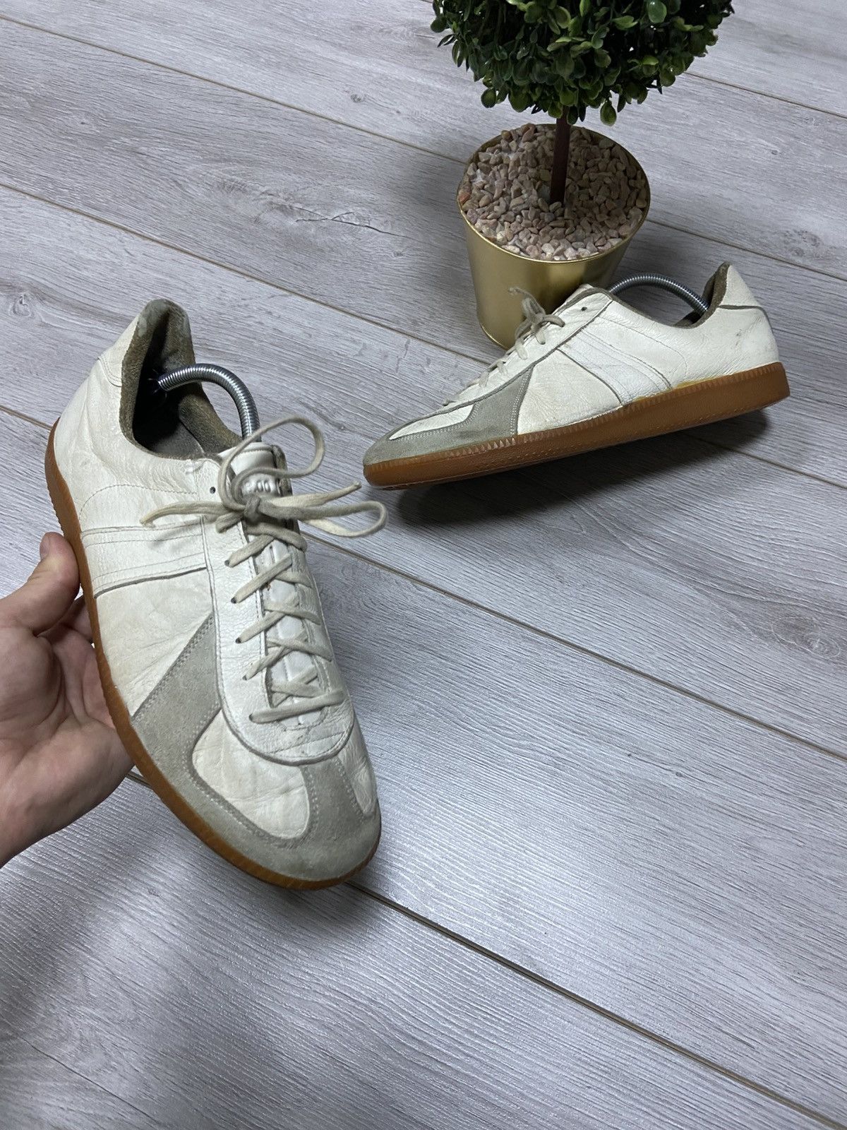 Vintage GAT Bw-sport 285 Margiela style vintage leather trainers Size US 11.5 / EU 44-45 - 2 Thumbnail