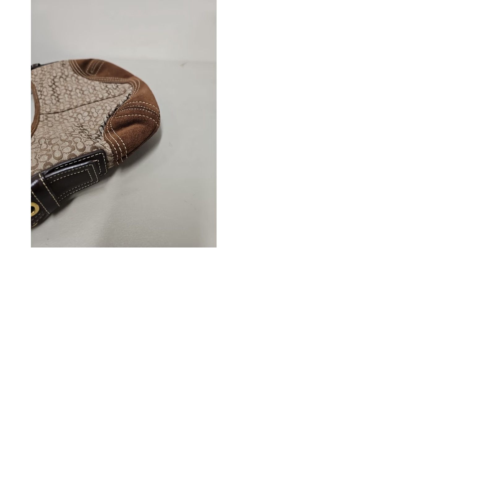 Coach Coach Y2K Brown Signature Mini Soho Hobo Shoulder Bag E062-2154 Size ONE SIZE - 11 Thumbnail