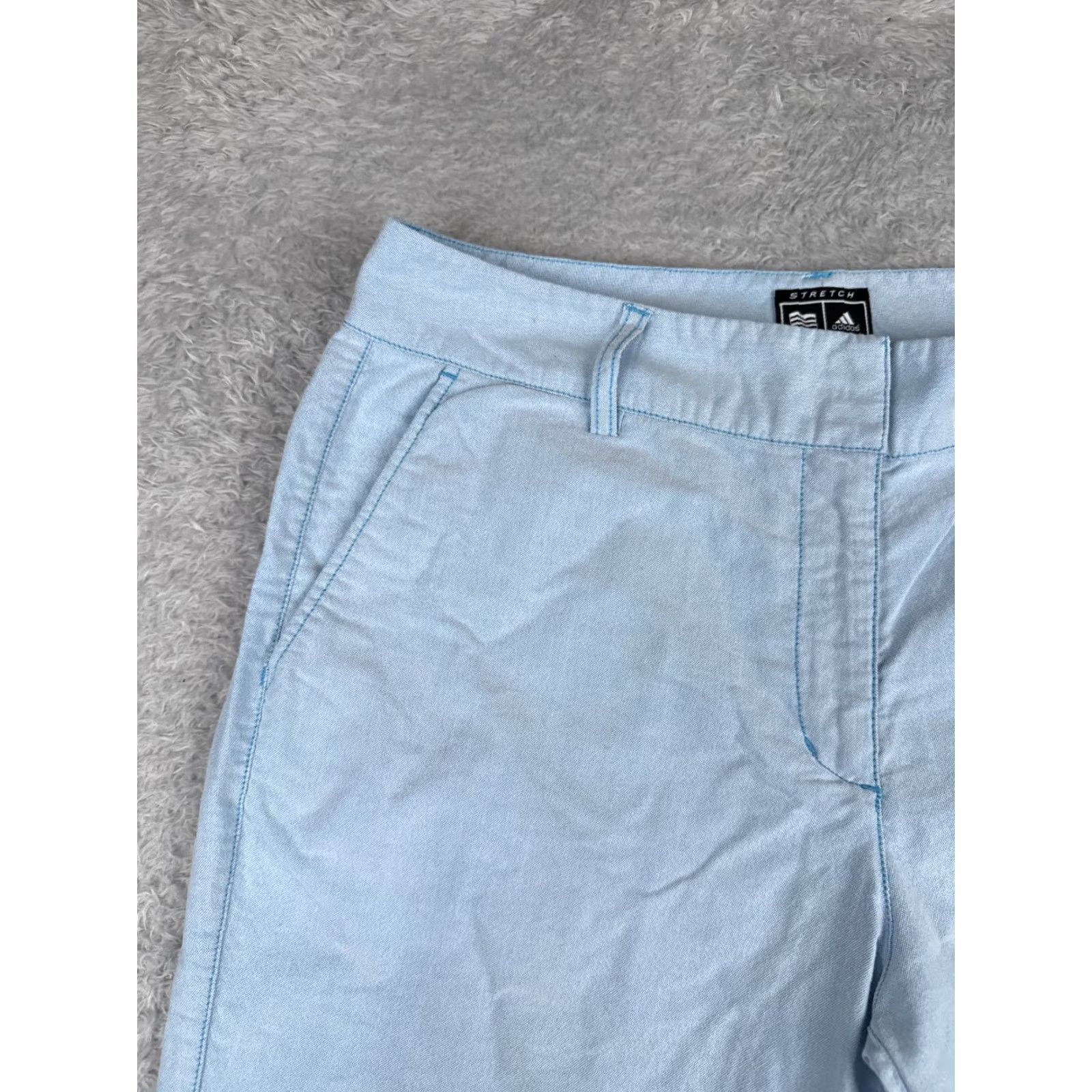 Adidas Adidas Shorts Womens 10 Blue Cotton Polyester Blend Casual Activewear Golf Hiking Size 32" / US 10 / IT 46 - 4 Thumbnail