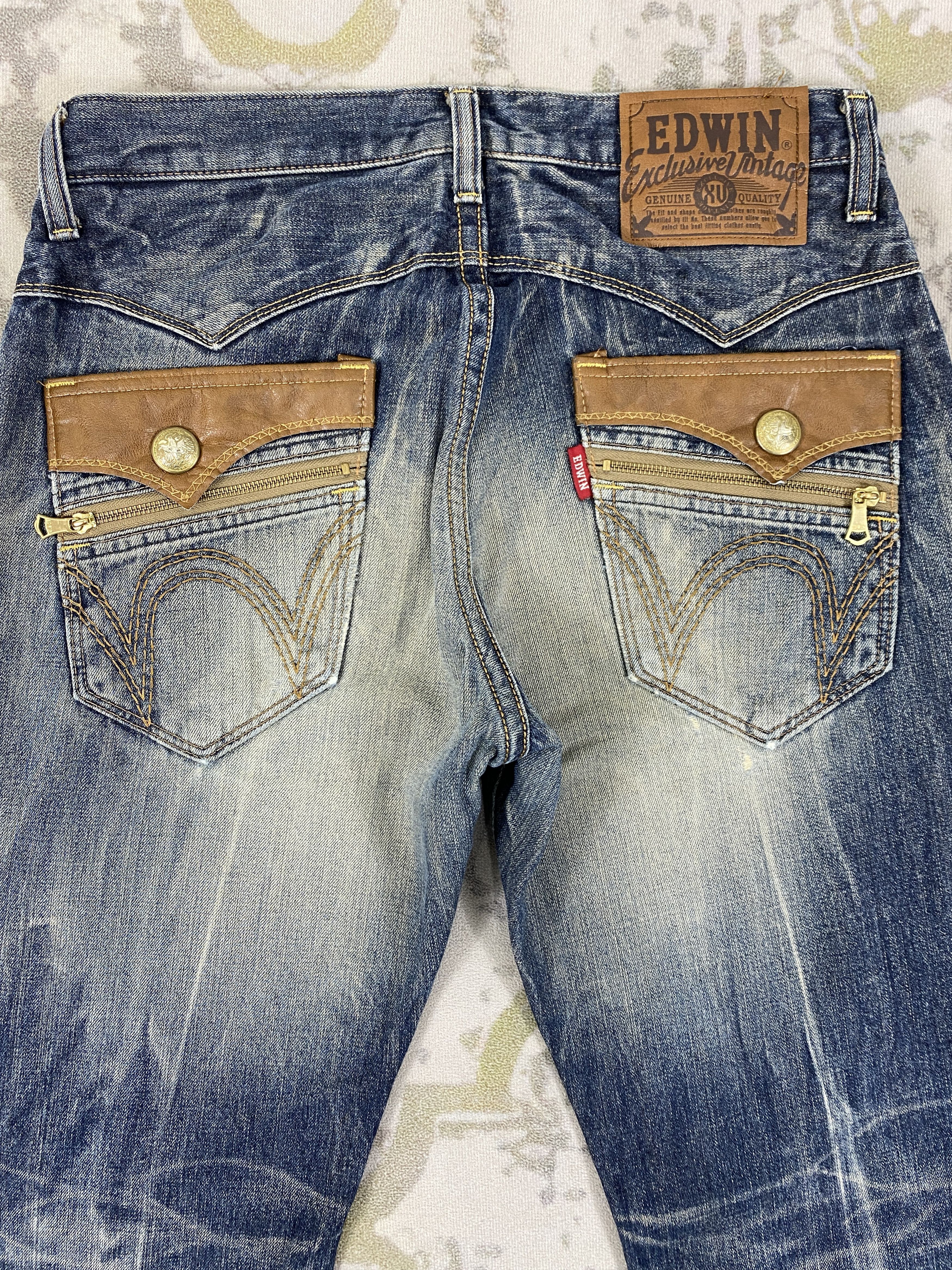 Beauty Beast EDWIN XV FADED JEANS RUSTY MUDWASH DENIM PANT 35x33- JN3526 Size US 35 - 4 Thumbnail