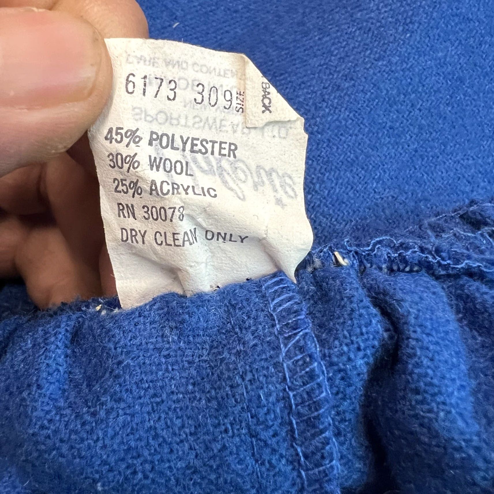 Vintage VINTAGE Valarie Wool Blend Pleated Straight Line Skirt Women's SZ 34 38" Blue Red Knee Length 80s Vintage Style Pencil/Skirt Women Menus? Size 25" / US 0 / IT 36 - 6 Thumbnail