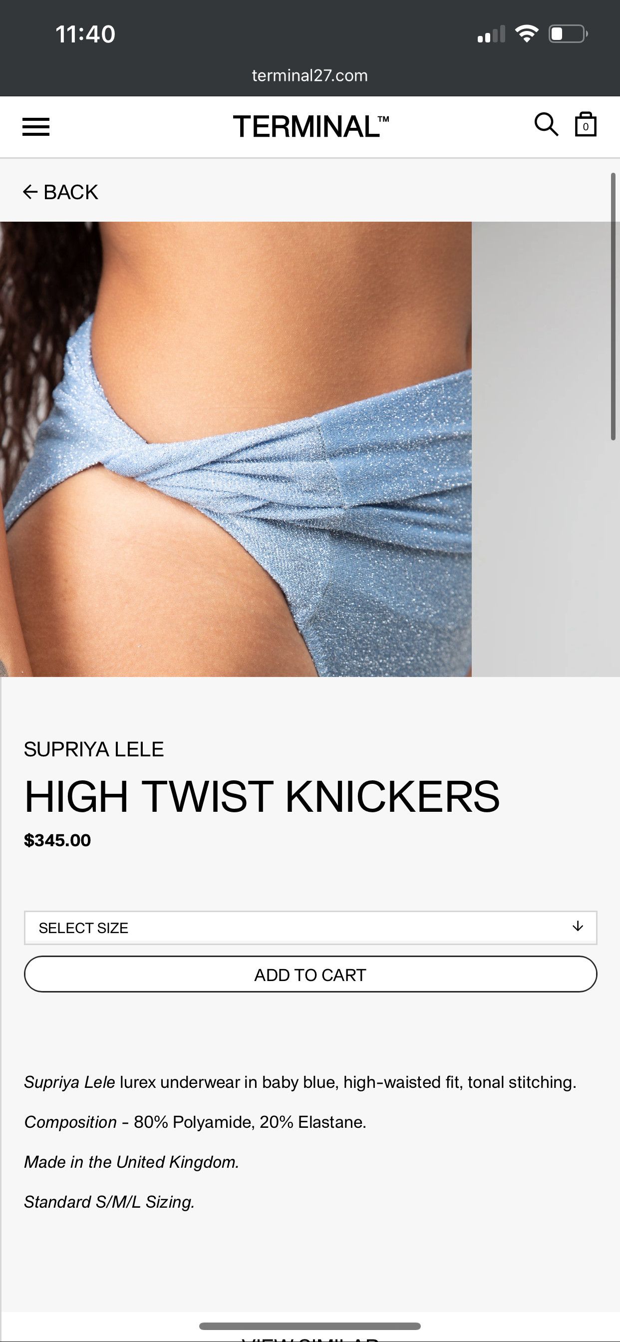 Other $345 NWT SUPRIYA LELE HIGH TWIST KNICKERS Size 27" / US 4 / IT 40 - 6 Thumbnail