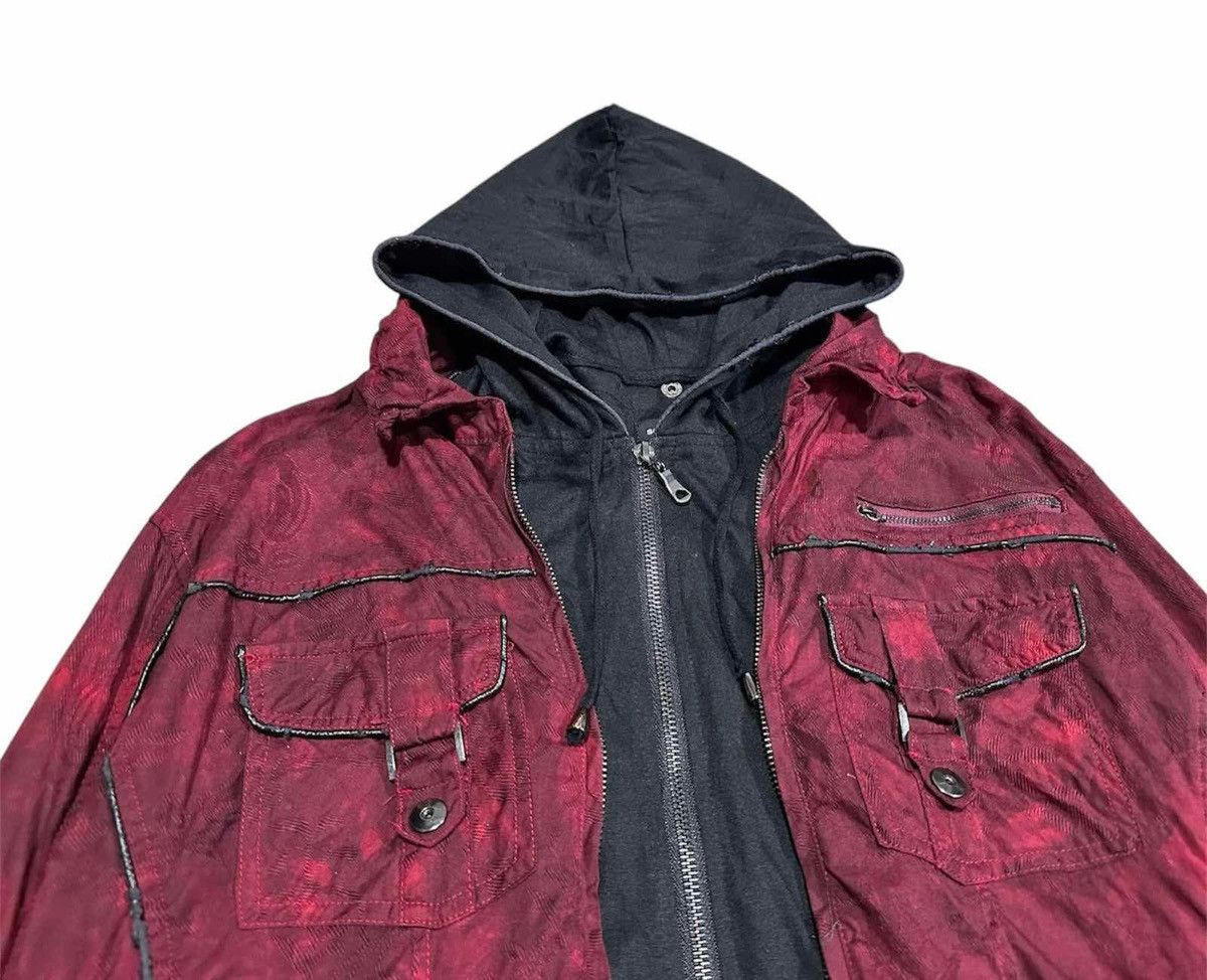 If Six Was Nine × Japanese Brand × semanticdesign 🔥Sick Y2K Semantic Design Double Layer Shirt Hood Goth Punk Size US L / EU 52-54 / 3 - 4 Thumbnail