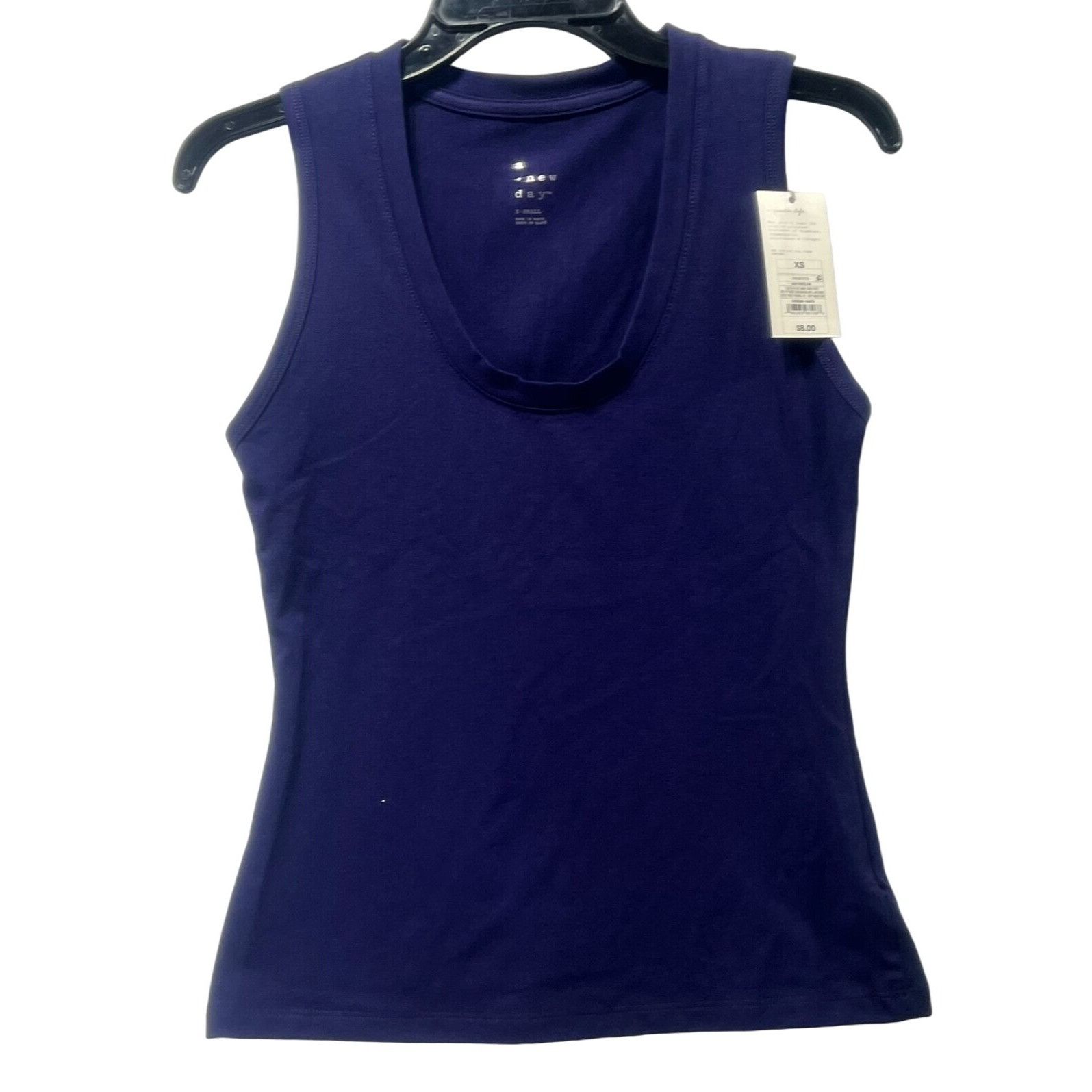 Other A New Day - Women's U-Neck Slim Fit Tank Top - Navy Blue - E Size XS / US 0-2 / IT 36-38 - 3 Thumbnail