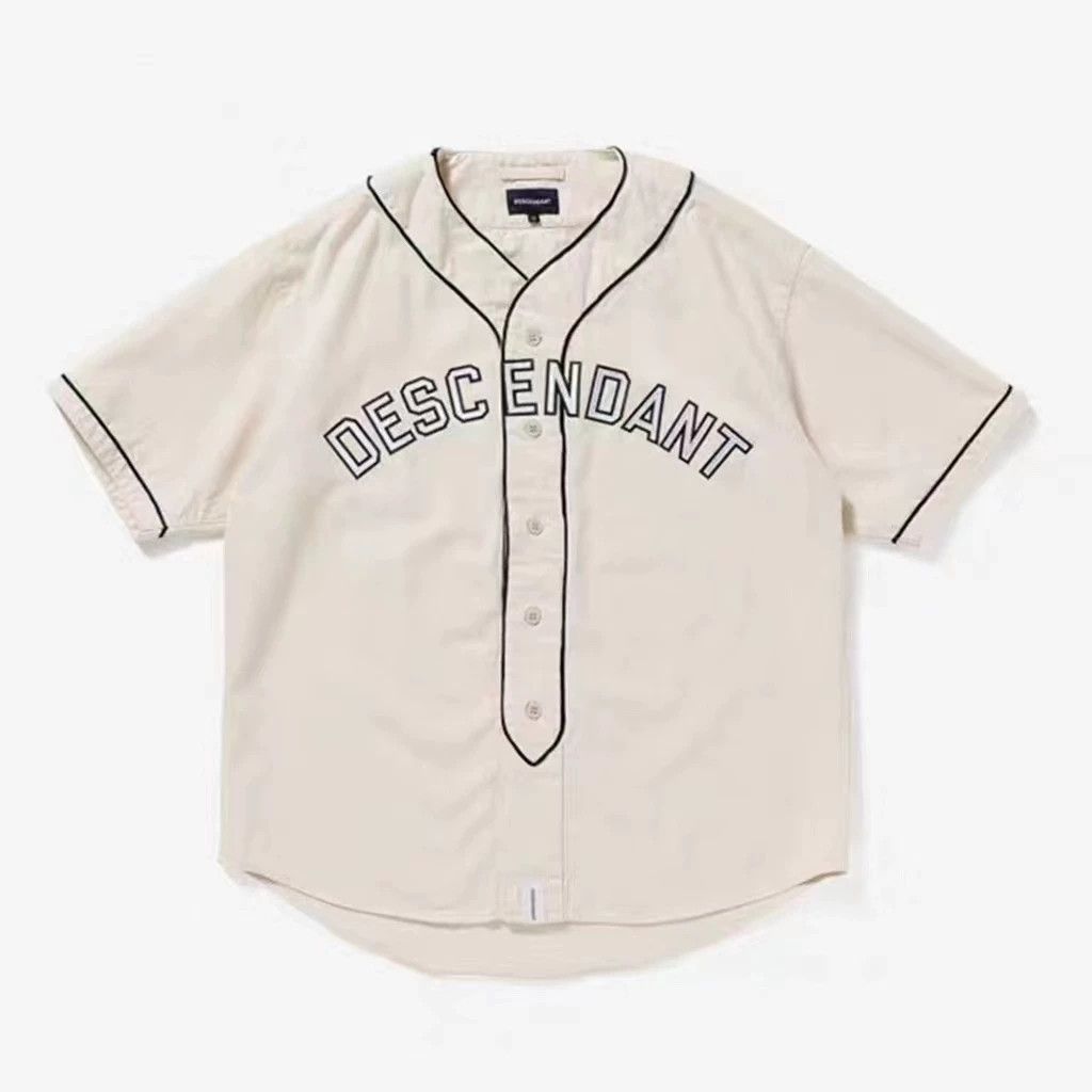 Descendant DESCENDANT BLEEK Short Sleeve Collarless Ivory New 175 21 Size US S / EU 44-46 / 1 - 1 Thumbnail