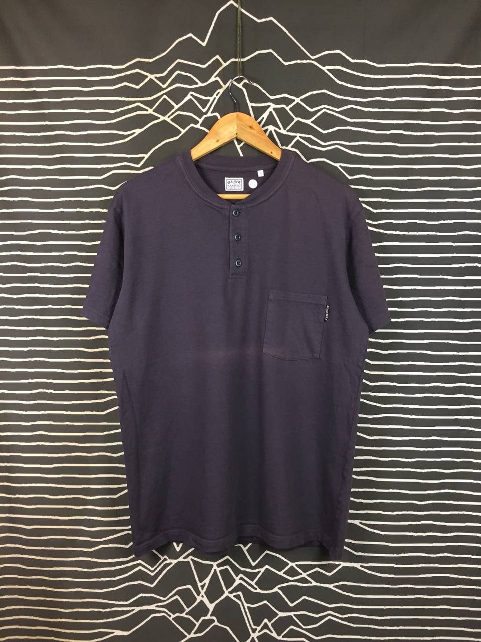 HOLLYWOOD RANCH MARKET Vtg Blue Blue Hollywood Ranch Market Henley Tee Size US L / EU 52-54 / 3 - 2 Thumbnail