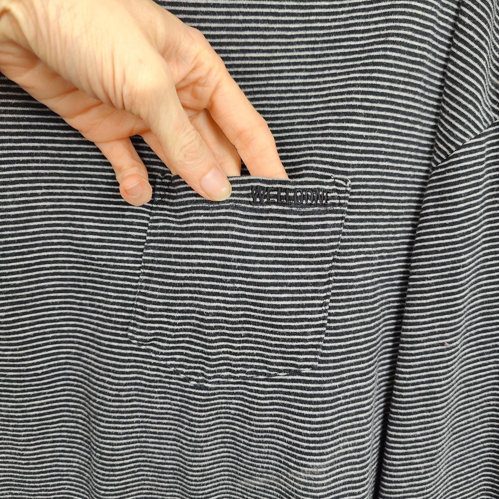 WE11DONE We11done T-Shirt Mens One Size Fits Most Black White Stripe Size US L / EU 52-54 / 3 - 3 Thumbnail