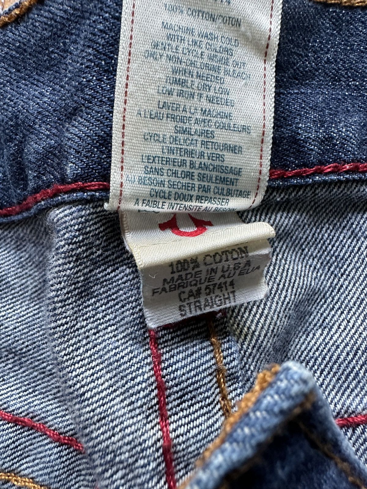 True Religion × Vintage Vintage Y2K True Religion Straight Leg Denim Jeans Size US 32 / EU 48 - 10 Thumbnail