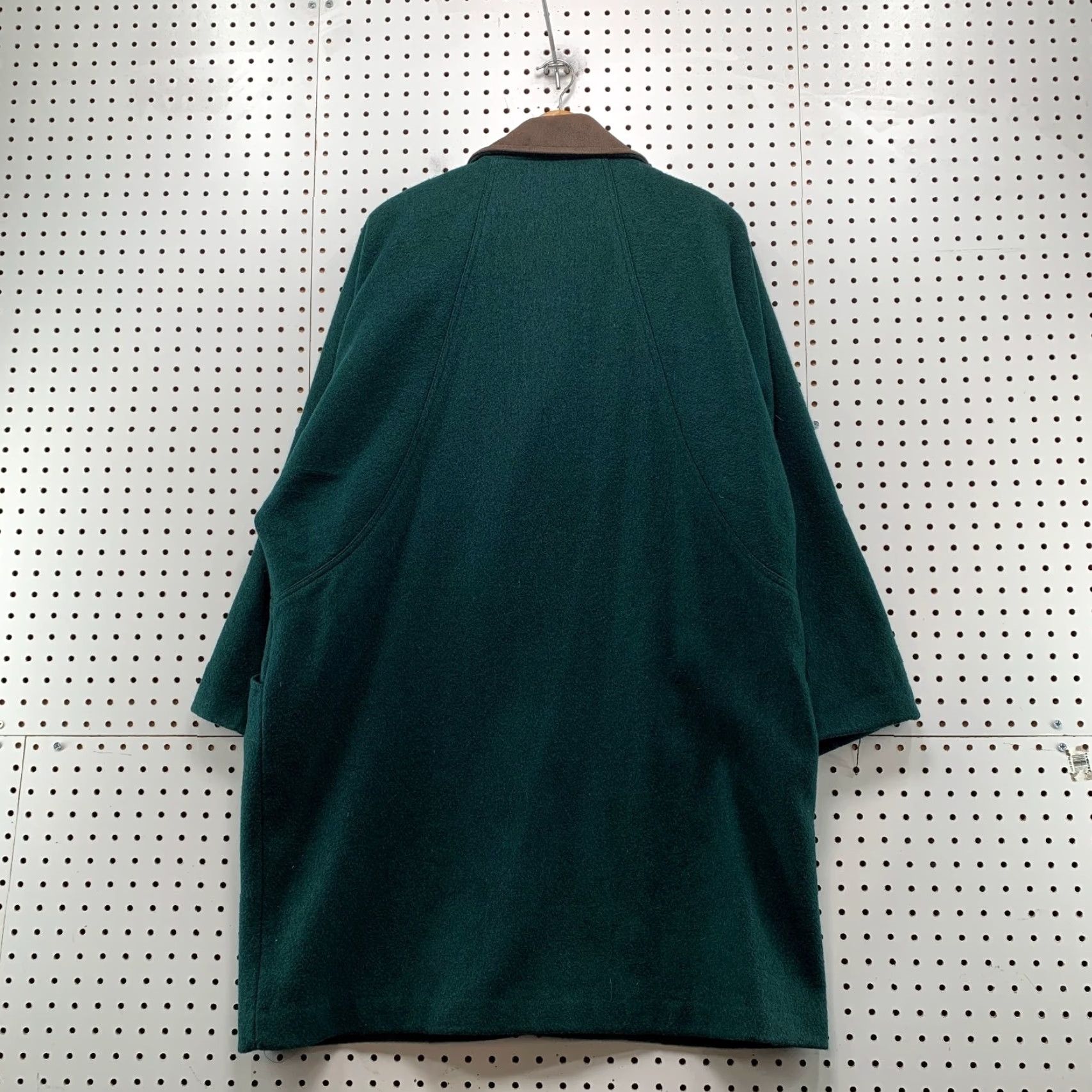 Vintage VINTAGE Joffeld Wool Coat Women L Green Leather Collar Duck Lining USA Union Coat Size L / US 10 / IT 46 - 3 Thumbnail