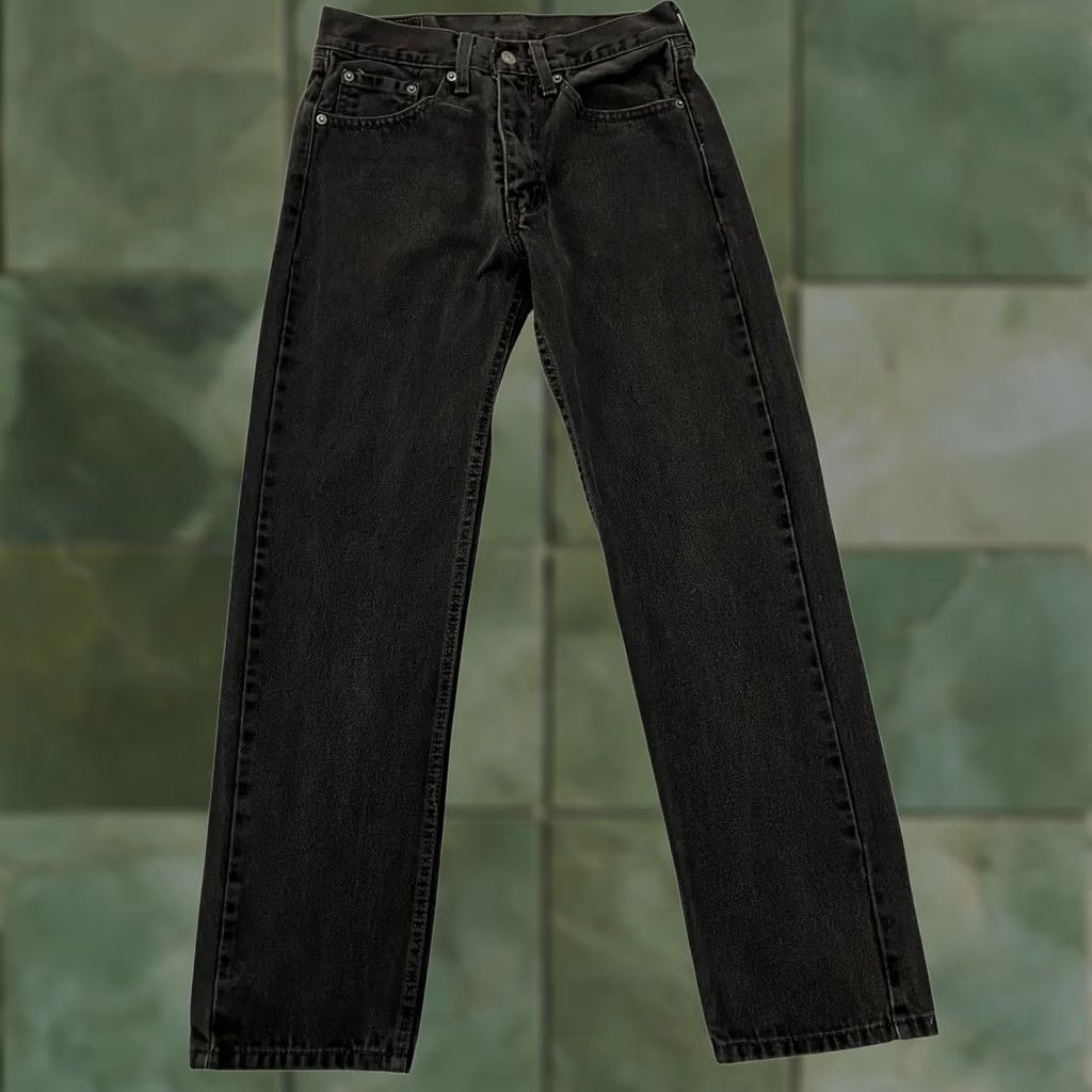 Levi's VINTAGE Levis 505 Jeans Mens 28W 28L Black Denim Regular Straight Fit Red Tab Size US 28 / EU 44 - 1 Thumbnail