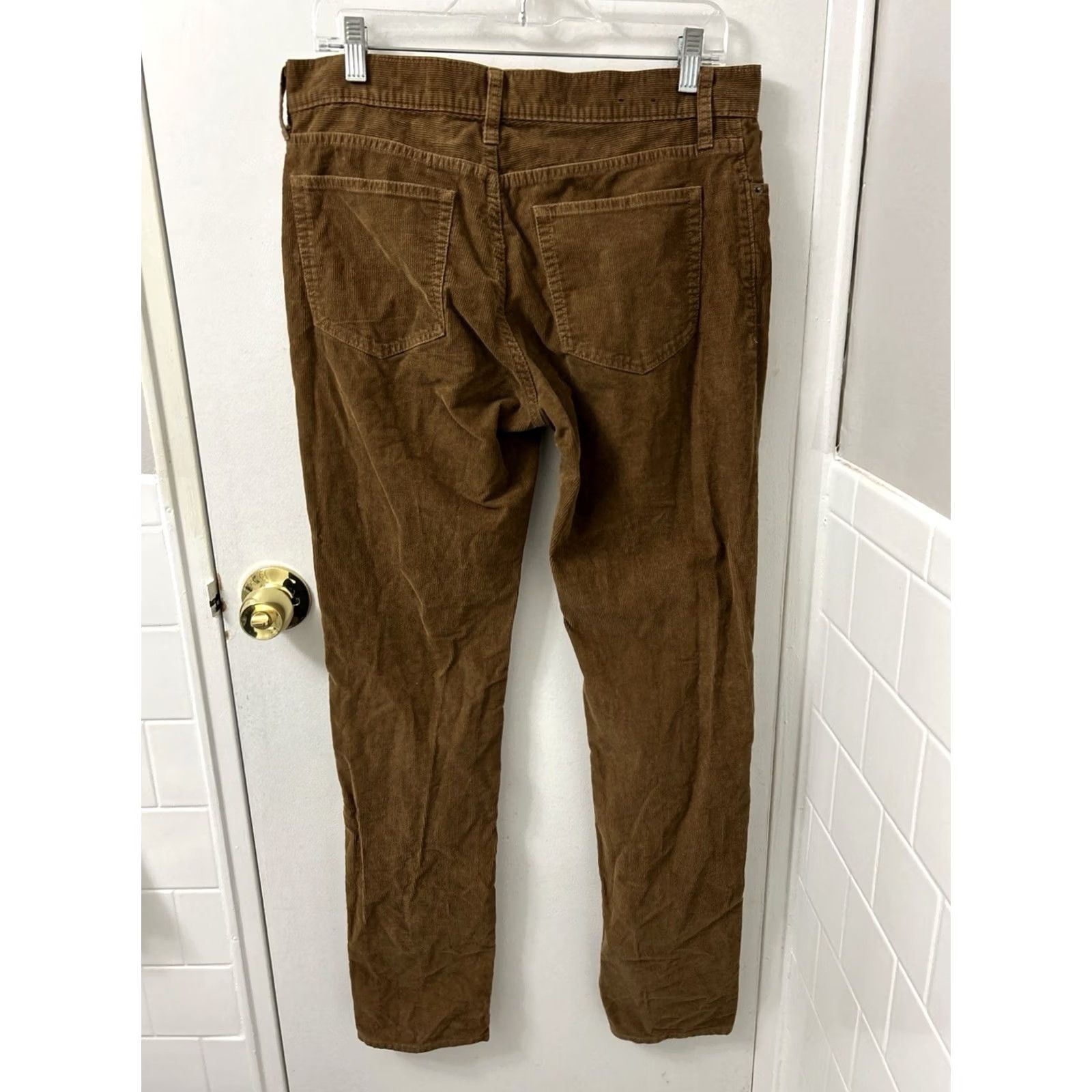 J.Crew J.CREW Flex Corduroy Pants Mens 32x32 Brown Slim Fit 5-Pocket Trousers Size US 32 / EU 48 - 6 Thumbnail