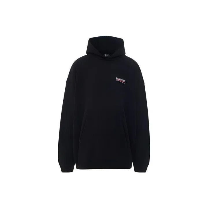 Balenciaga Balenciaga Black Logo Embroidered Casual Hoodie 0079-2507 Size US S / EU 44-46 / 1 - 1 Thumbnail