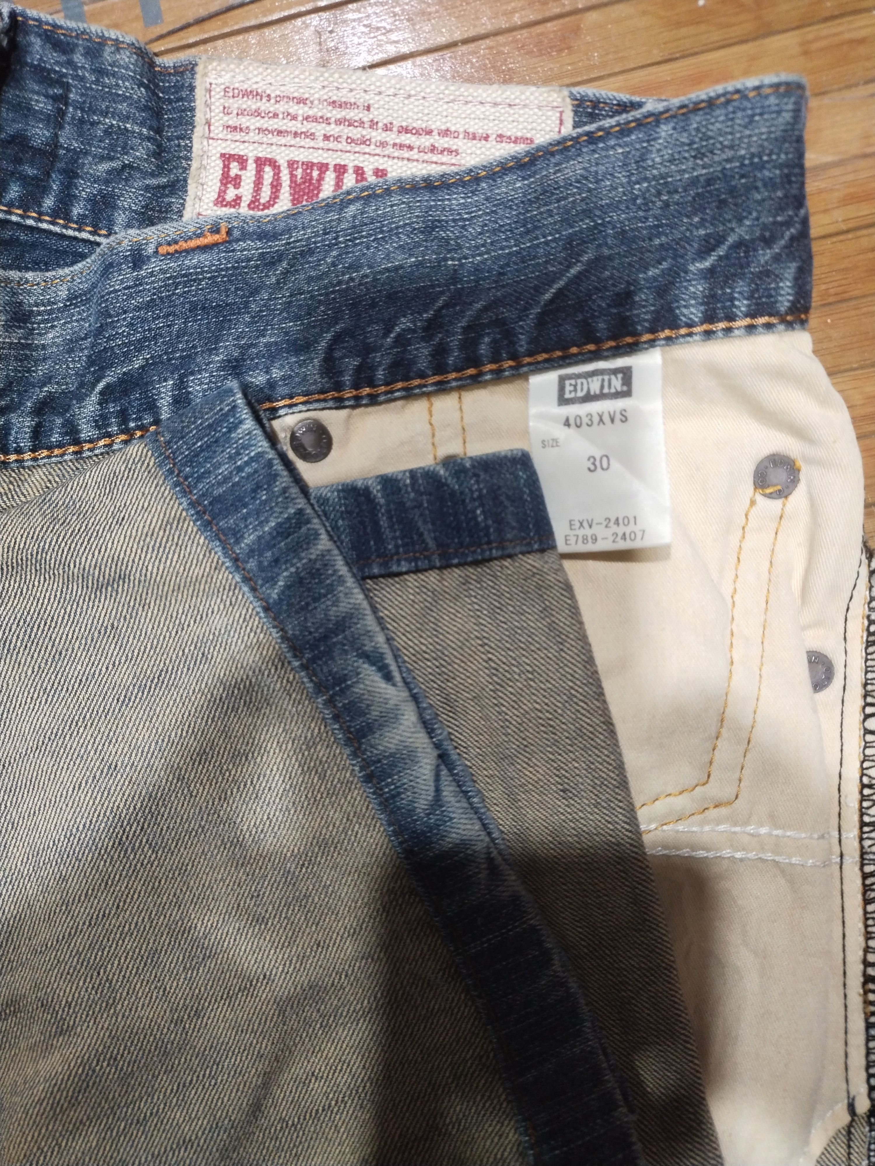 Edwin × Vintage Vintage Edwin 403 XVS Sz 30" Size US 30 / EU 46 - 13 Thumbnail