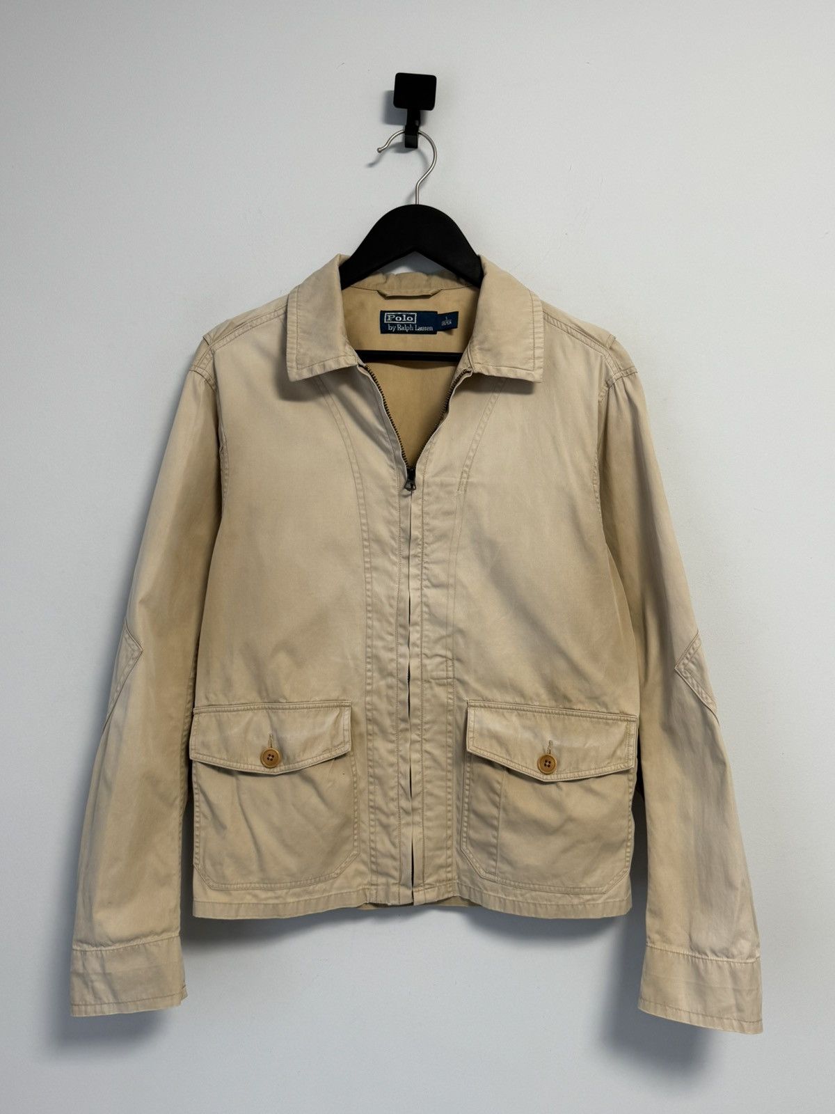 Polo Ralph Lauren Polo Ralph Lauren Beige Zip Jacket Lightweight Casual Size S / US 4 / IT 40 - 1 Thumbnail