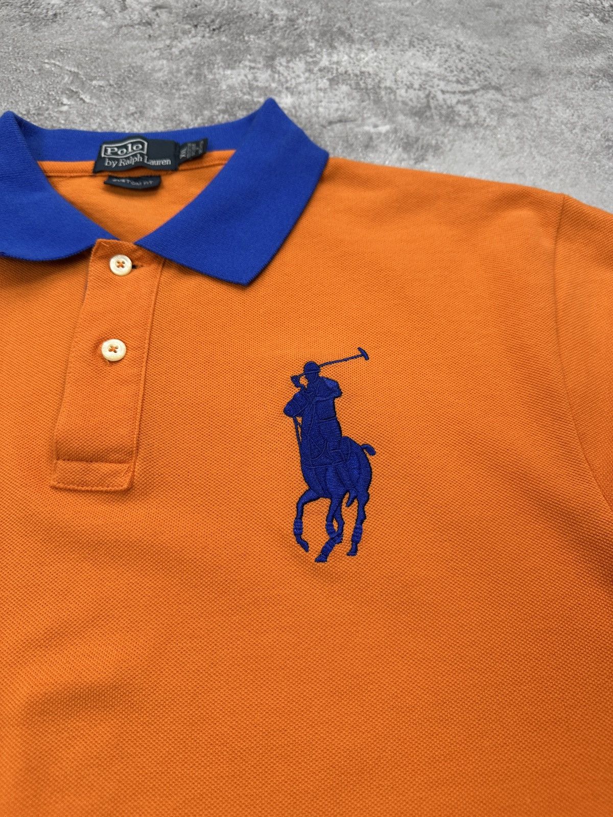 Polo Ralph Lauren Vintage Polo Ralph Lauren T-Shirt Orange Blue Gently Used Size US XL / EU 56 / 4 - 3 Thumbnail