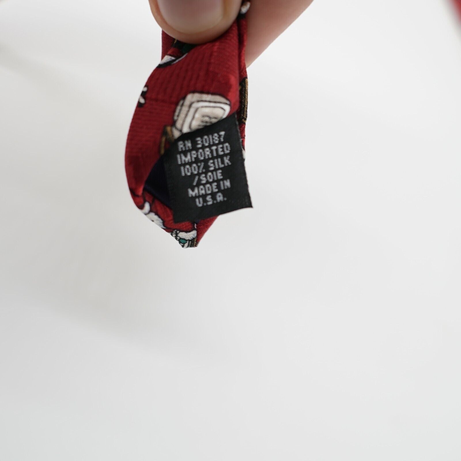 Designer Today's Man Red Christmas Santa Computer Woven Short Wide Si Size ONE SIZE - 4 Thumbnail