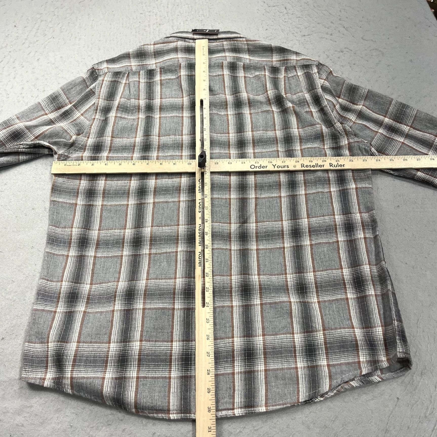 J Brand The Normal Brand Shirt Mens Large Gray Plaid Jackson Button Up Flannel NWT Size US L / EU 52-54 / 3 - 7 Thumbnail