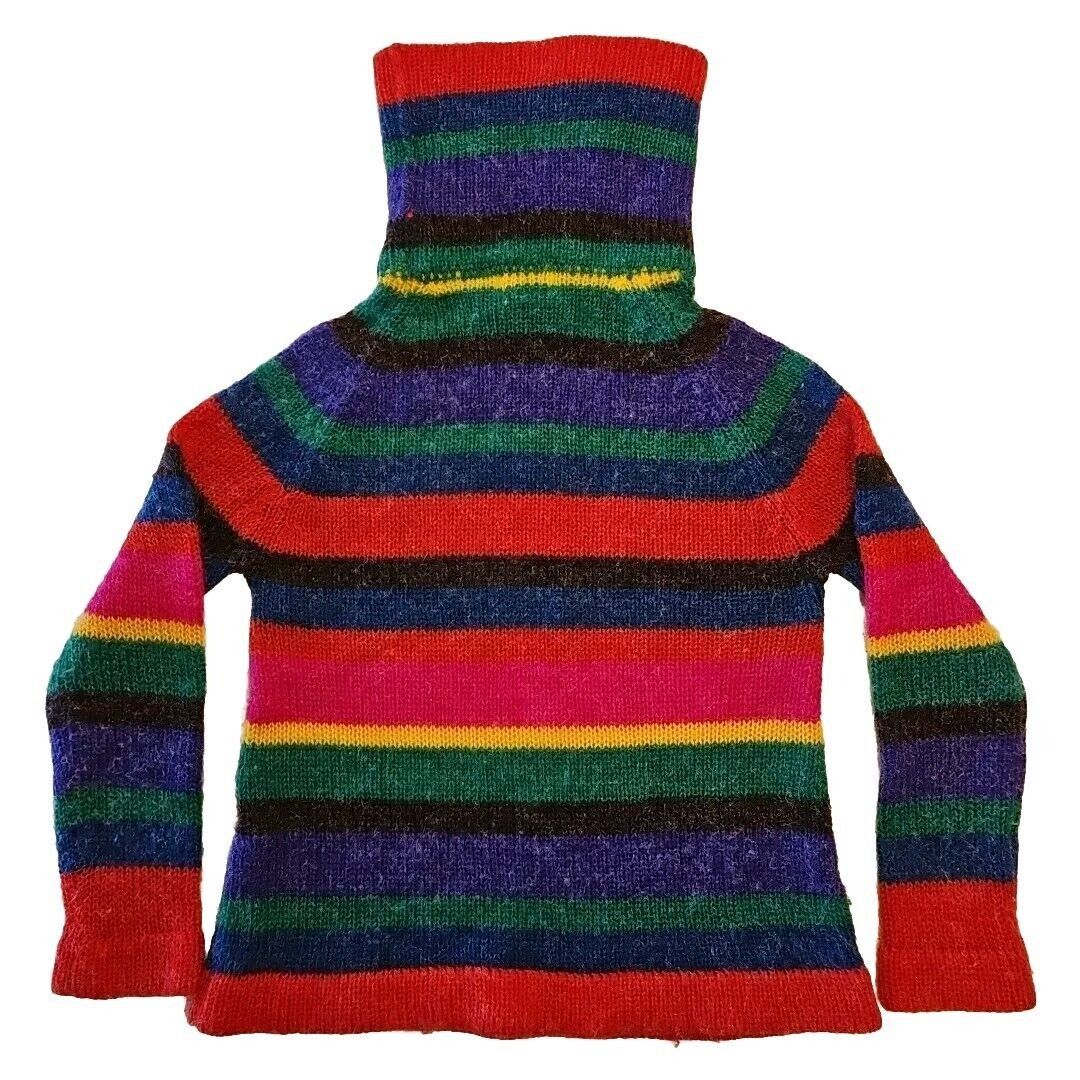 Vintage Vtg DonnKenny Cowl Neck Sweater Womens M Bold Striped Chunky Size M / US 6-8 / IT 42-44 - 5 Thumbnail