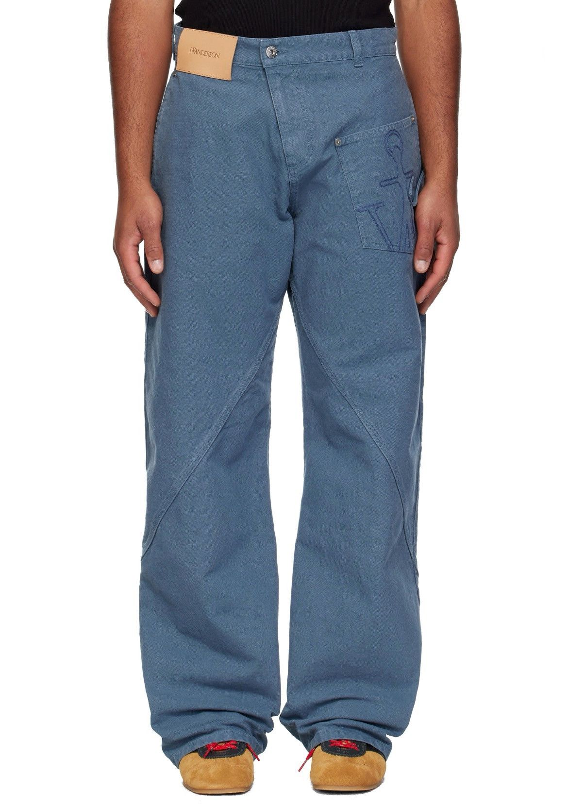 JW Anderson JW ANDERSON Blue Twisted Workwear Trousers Size US 34 / EU 50 - 3 Thumbnail
