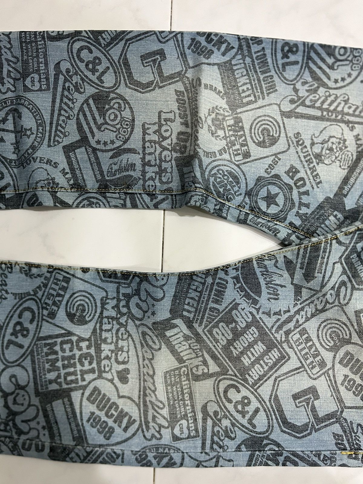 Japanese Brand Vintage Co&Lu Japan Printed All Over Jeans Size US 32 / EU 48 - 4 Thumbnail